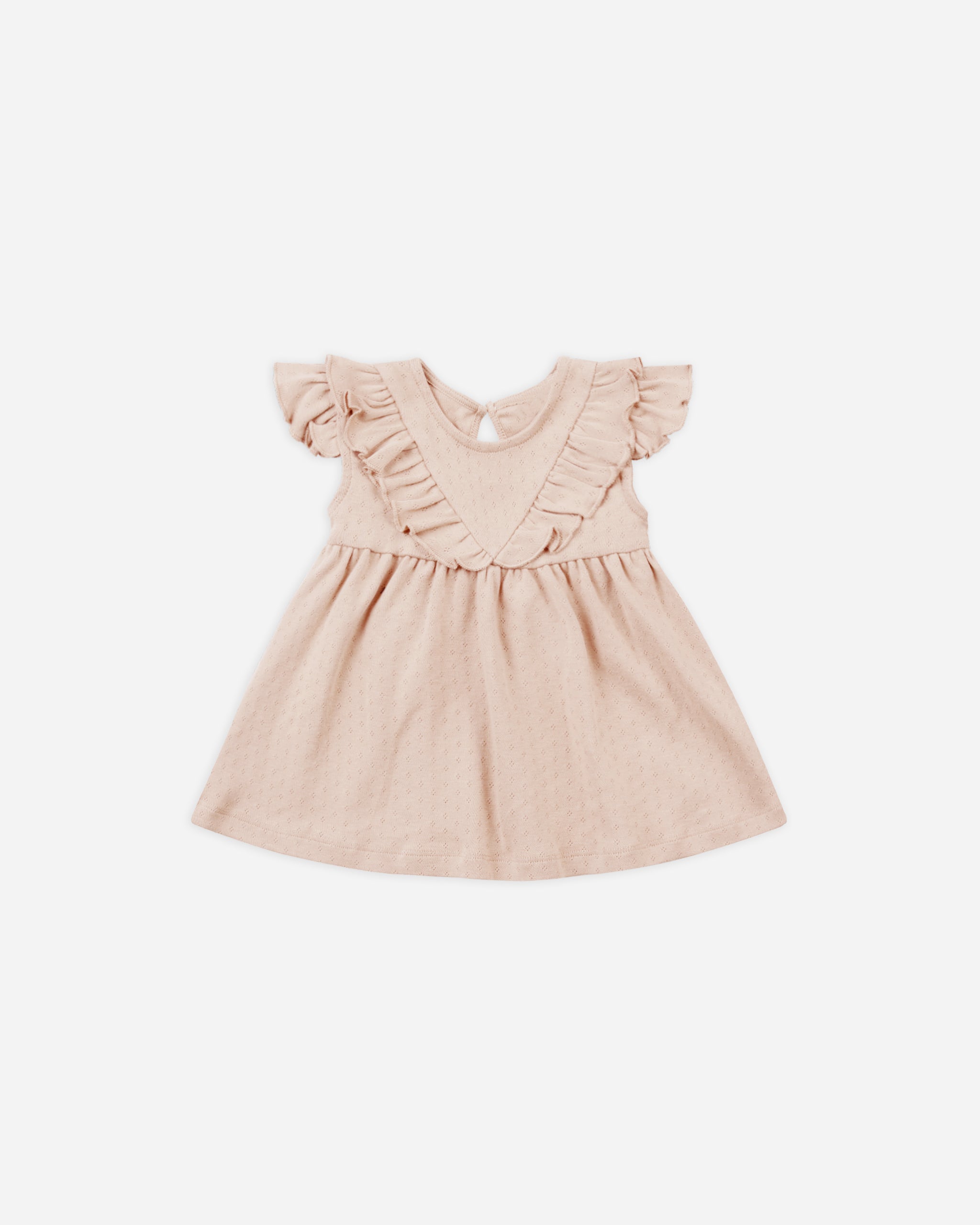 Sleeveless Ruffle V Dress || Melon