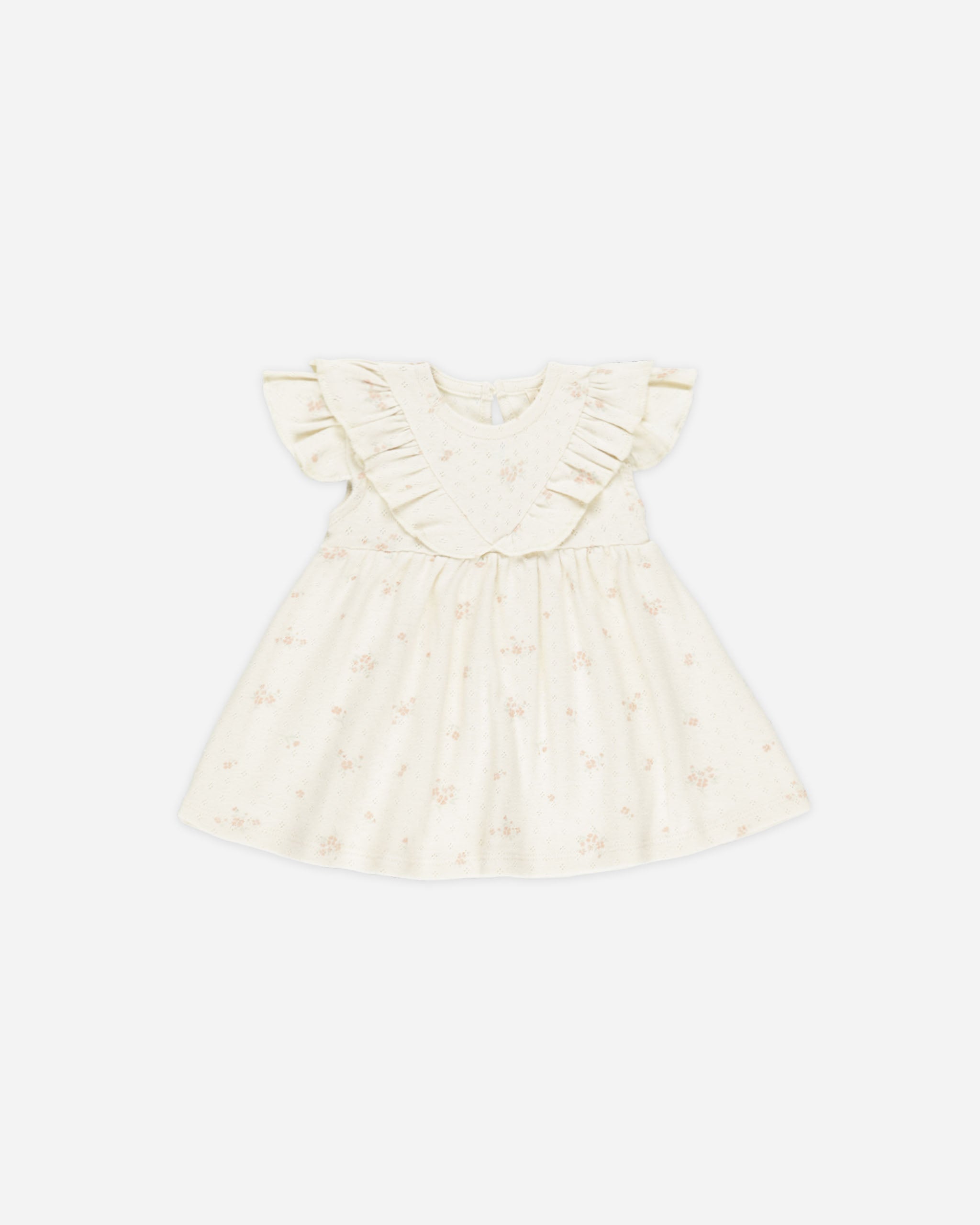 Sleeveless Ruffle V Dress || Pink Ditsy