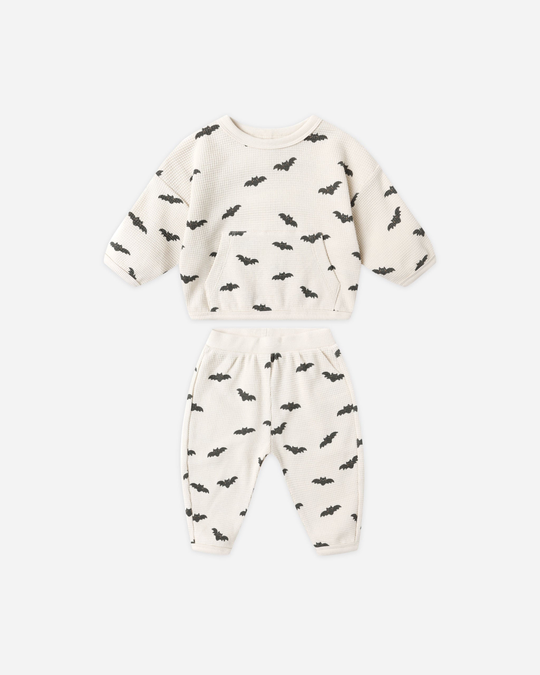 Waffle Slouch Set || Bats - Rylee + Cru | Kids Clothes | Trendy Baby Clothes | Modern Infant Outfits |