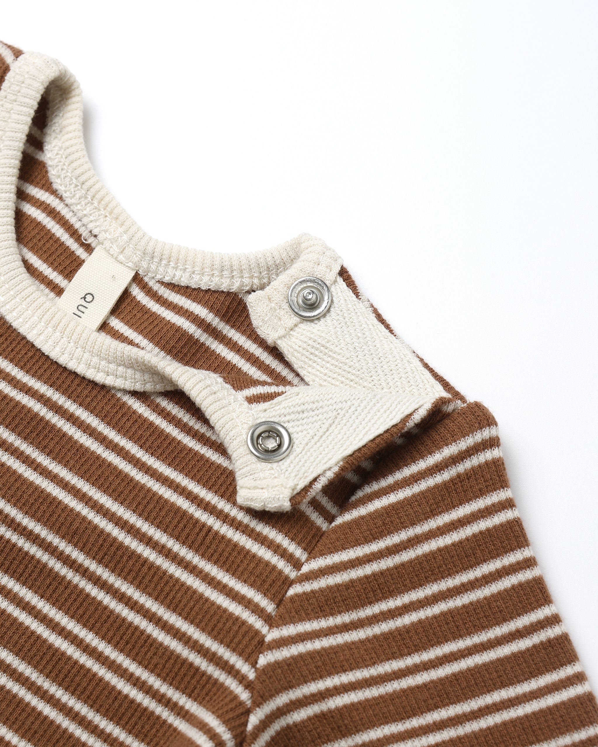 Ribbed Bodysuit, 2 Pack || Cedar Micro Stripe, Acorns