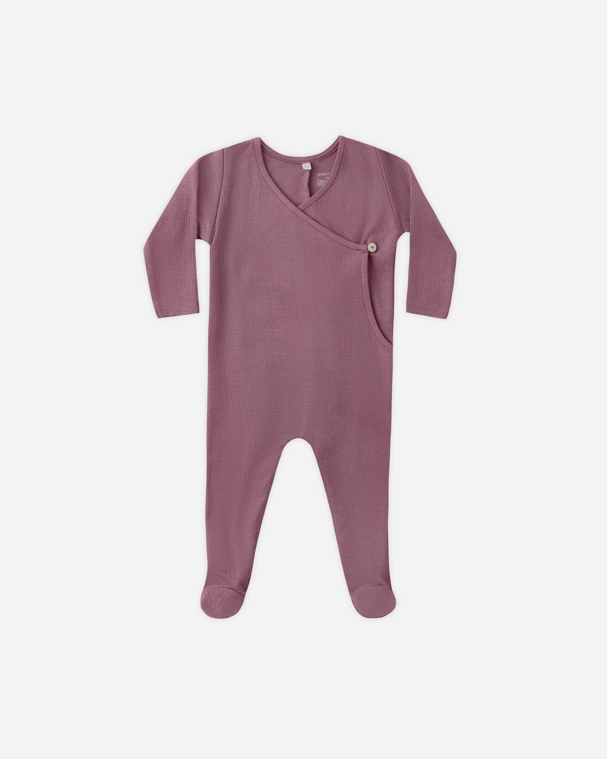 Pointelle Wrap Footie || Mulberry