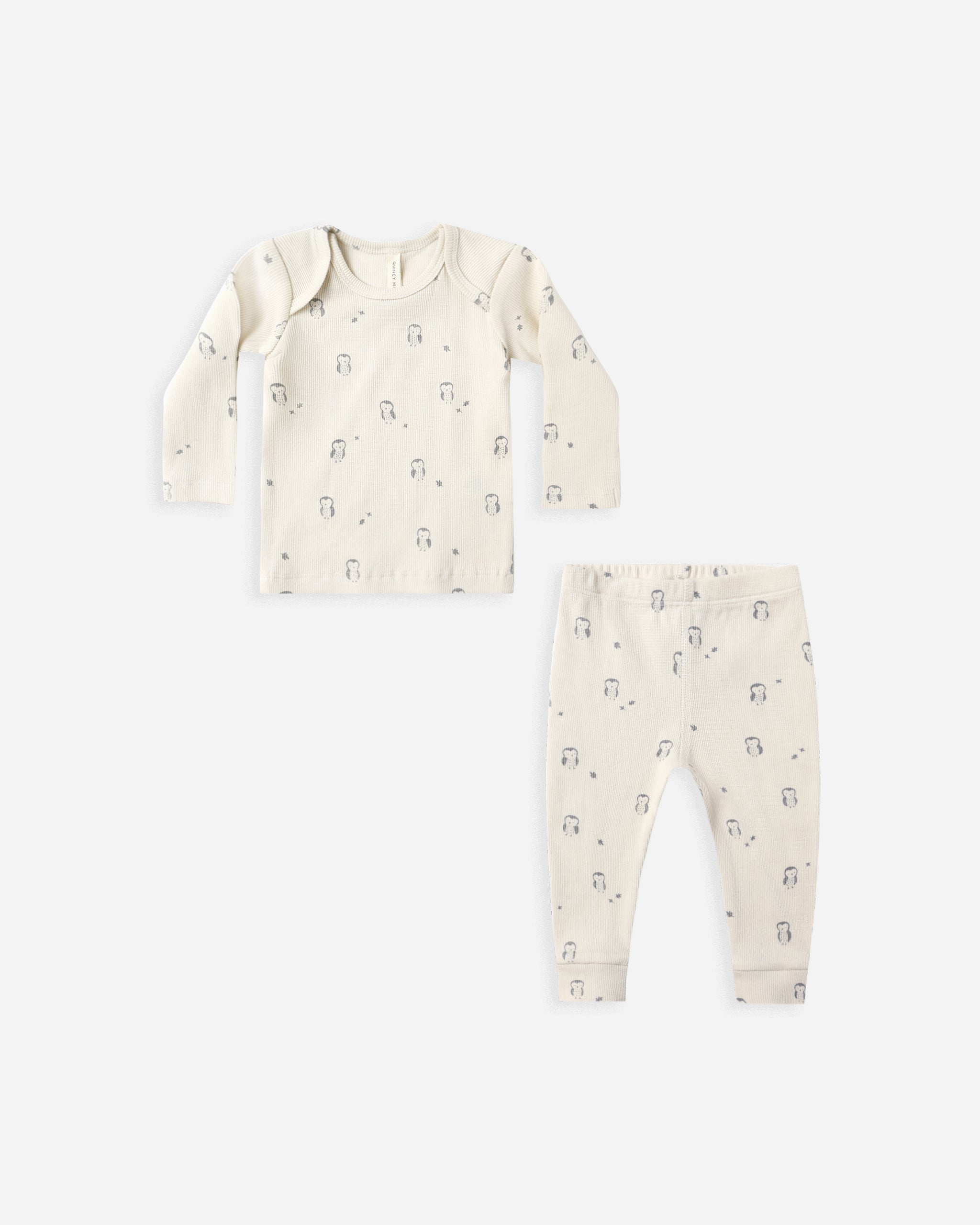 Ribbed Tee + Legging Set || Owls