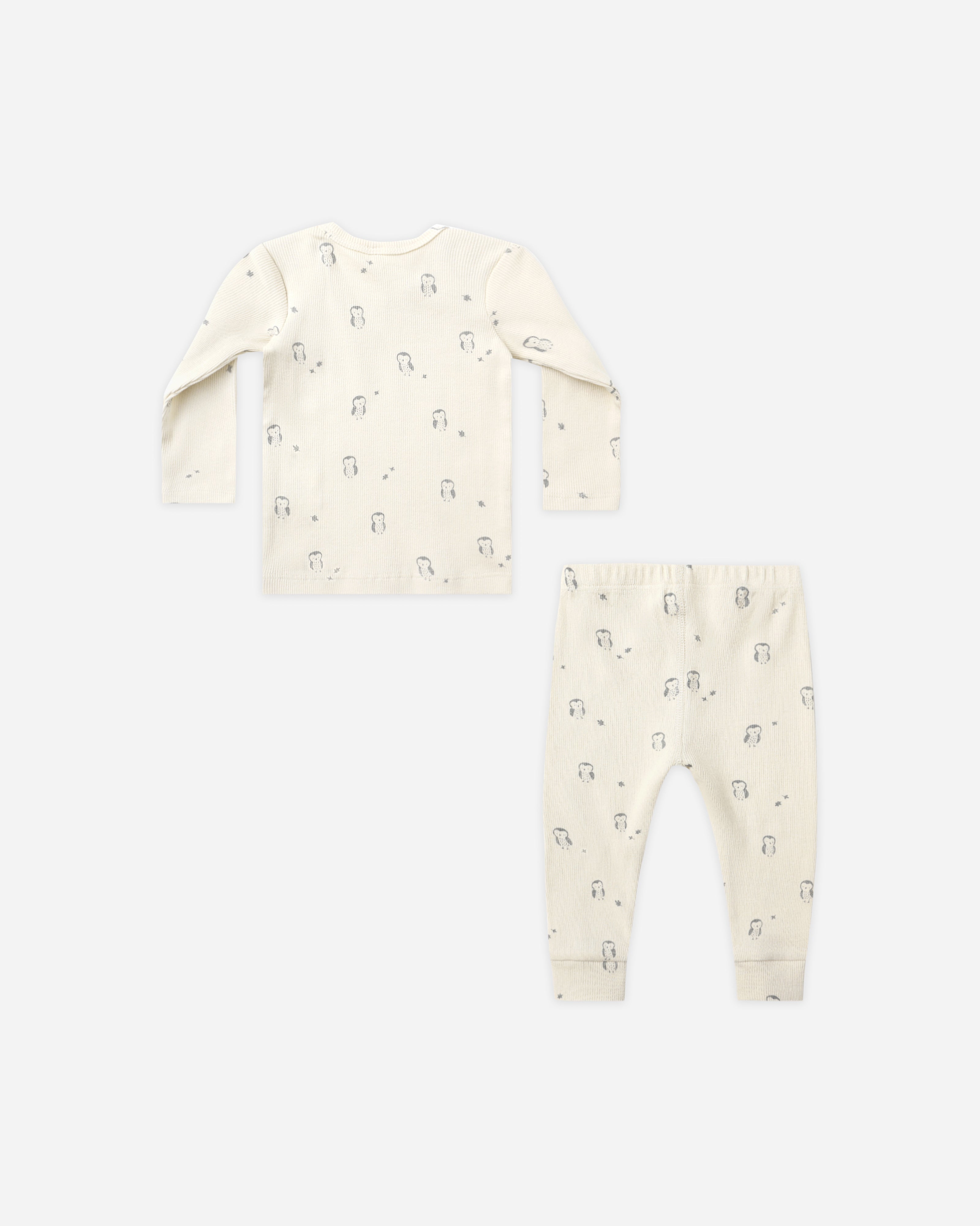 Ribbed Tee + Legging Set || Owls