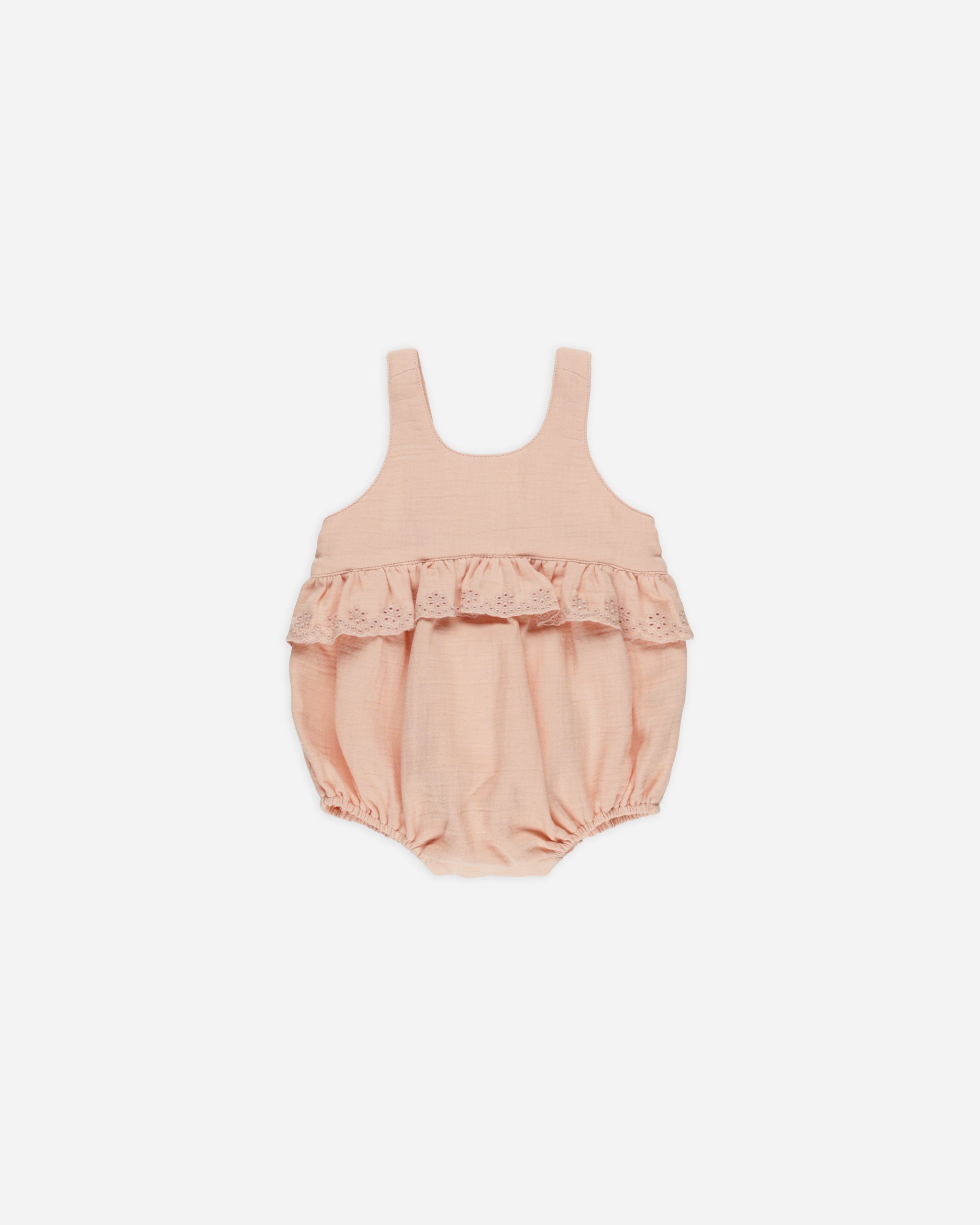 Quincy Mae Terry Cloth Romper - Melon main image 1