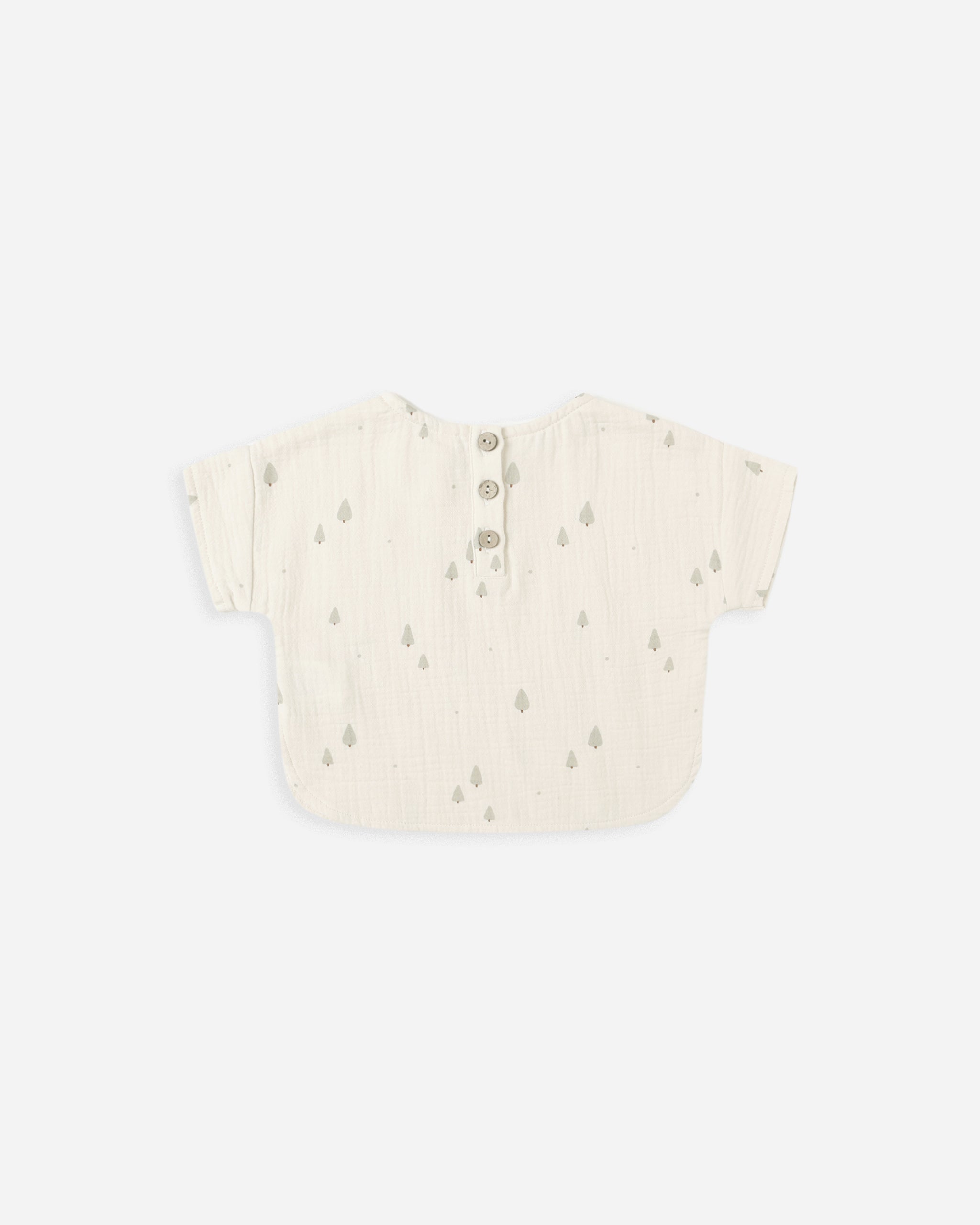 Woven Boxy Top || Trees