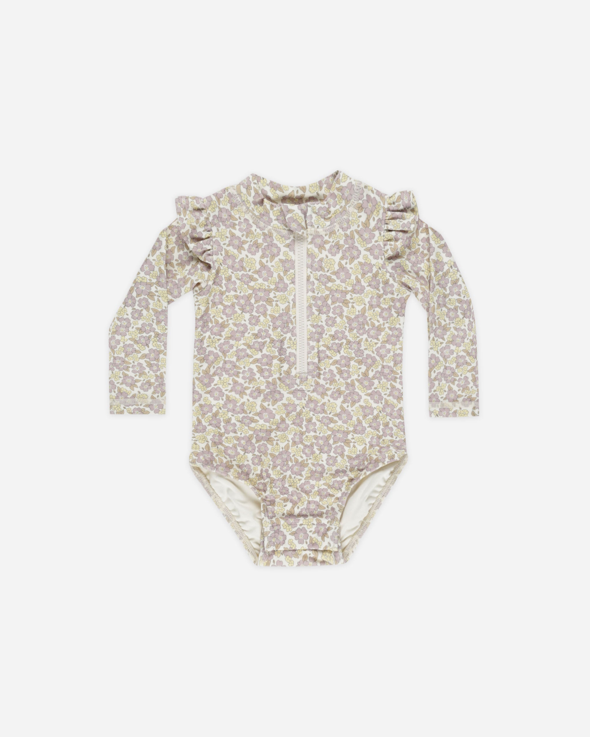 Byron Rashguard One-Piece || Purple Floral
