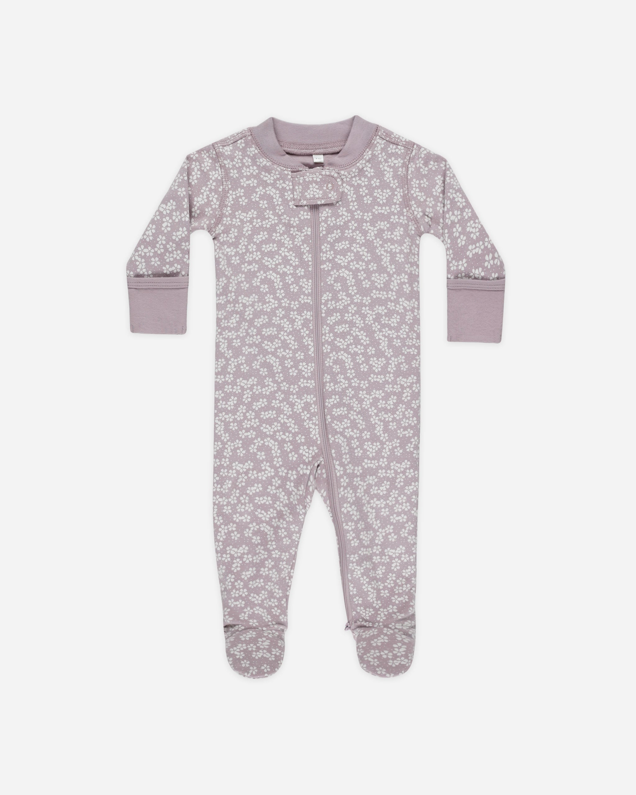 Zip Long Sleeve Sleeper Footie || Lavender Ditsy