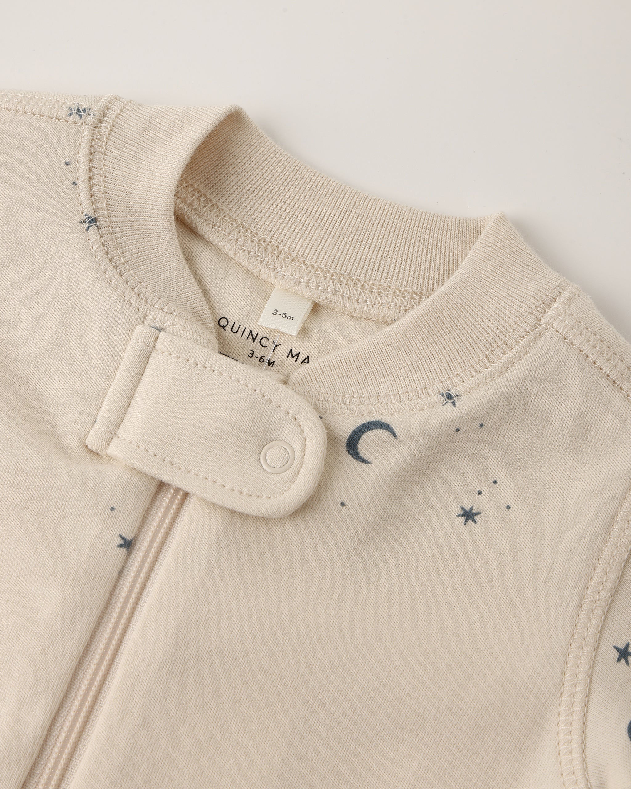 Zip Long Sleeve Sleeper Footie || Moons