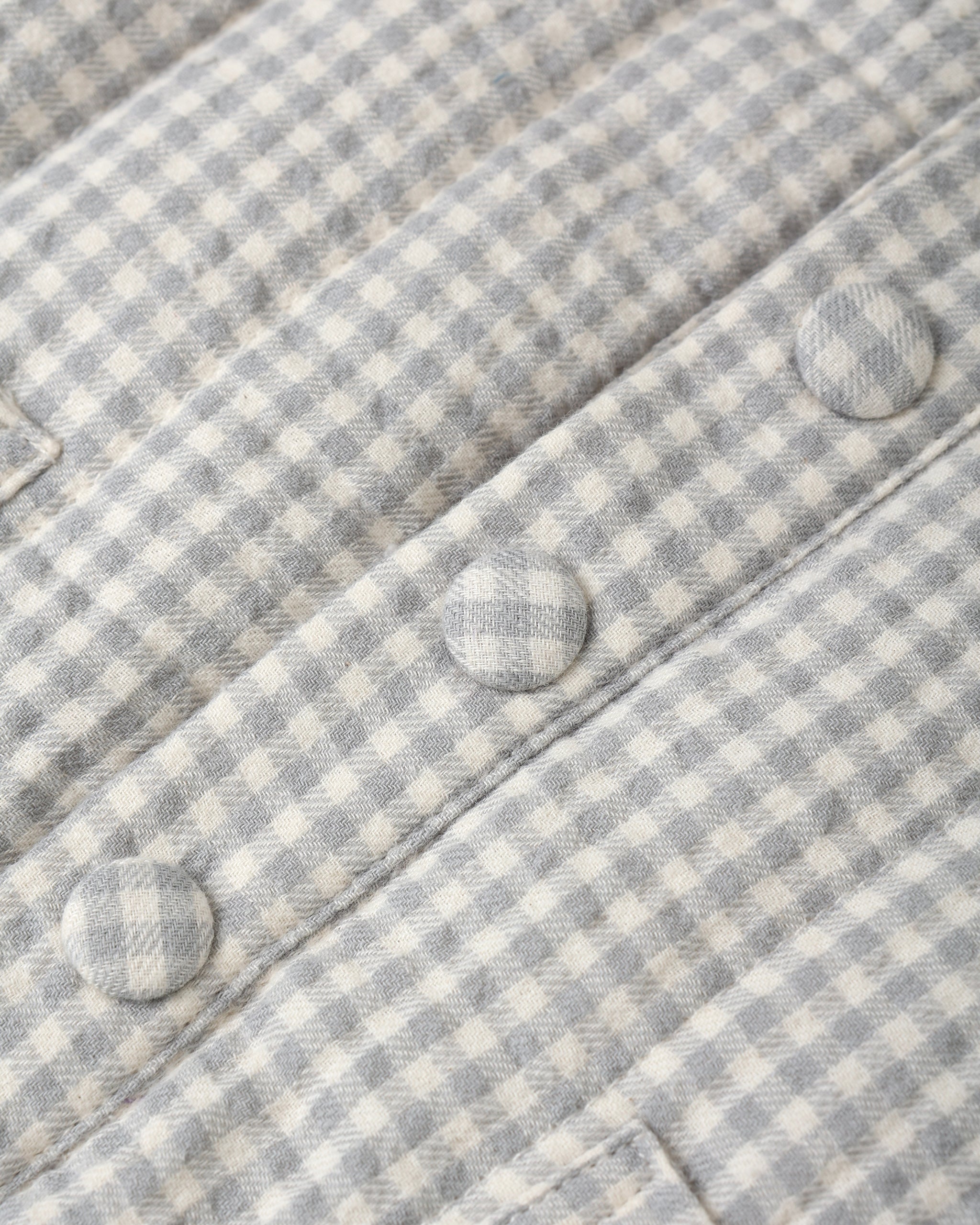 Hooded Woven Jacket || Blue Gingham