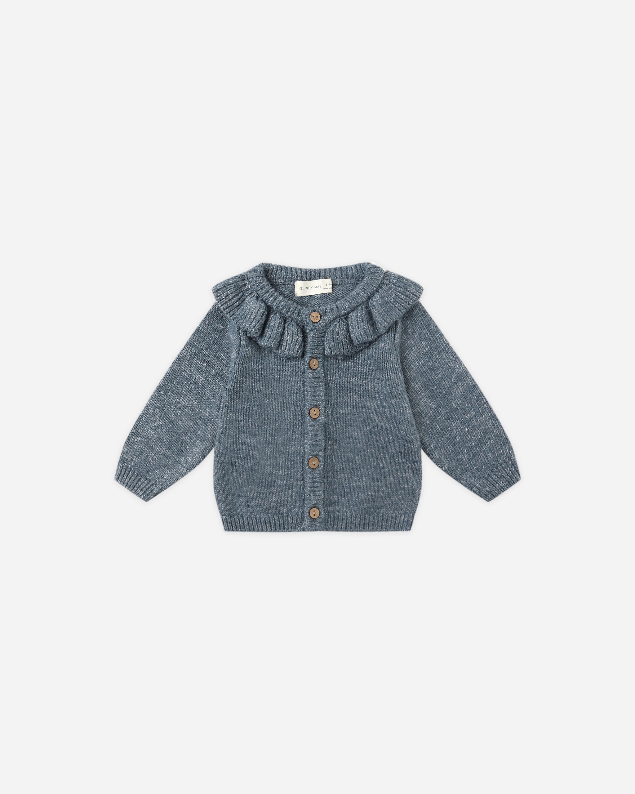Ruffle Collar Cardigan || Ocean