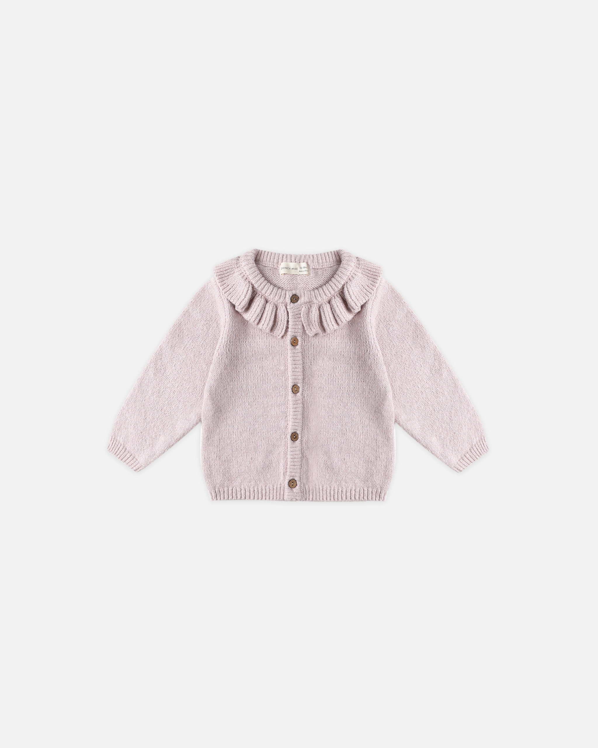 Ruffle Collar Cardigan || Lilac