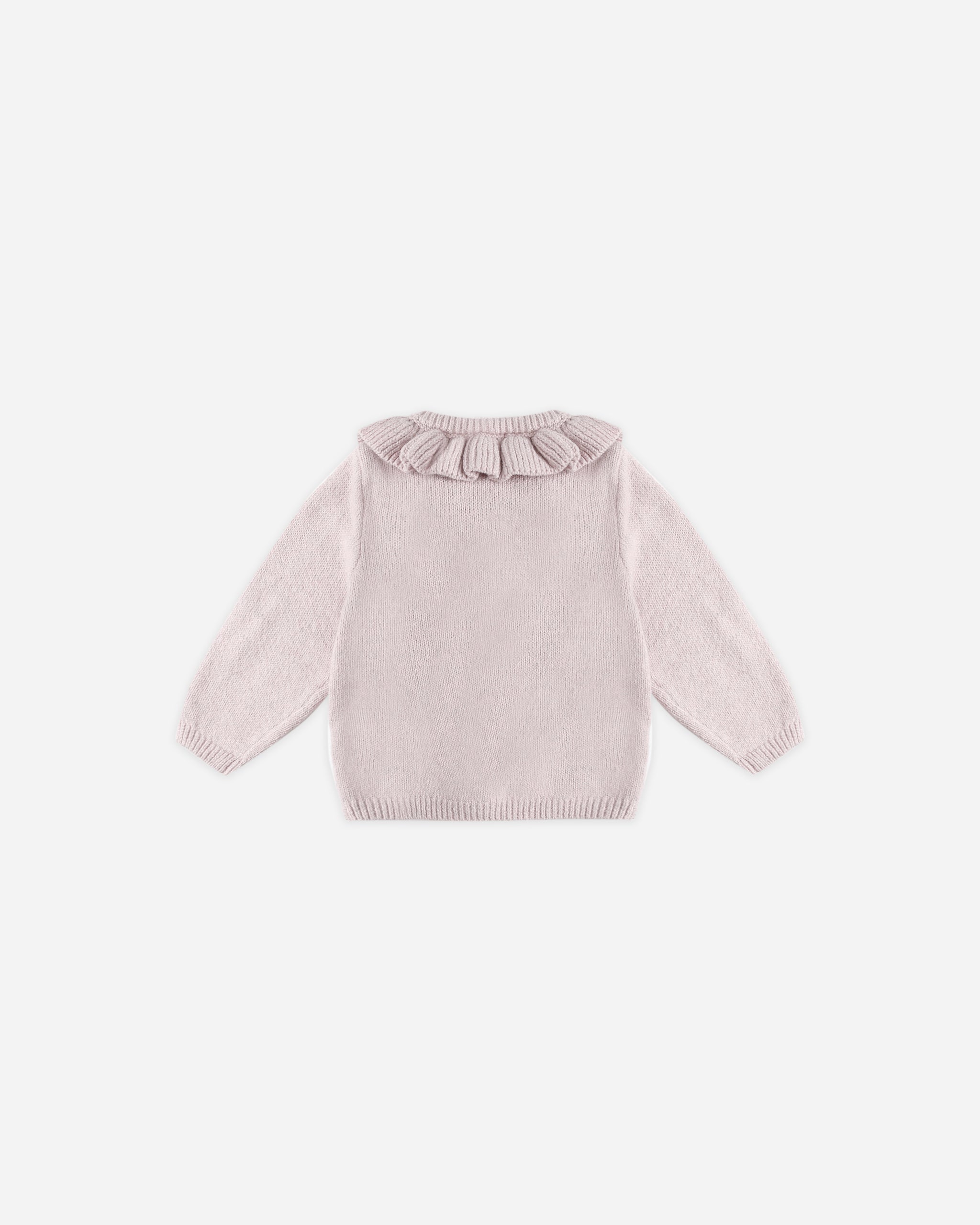 Ruffle Collar Cardigan || Lilac