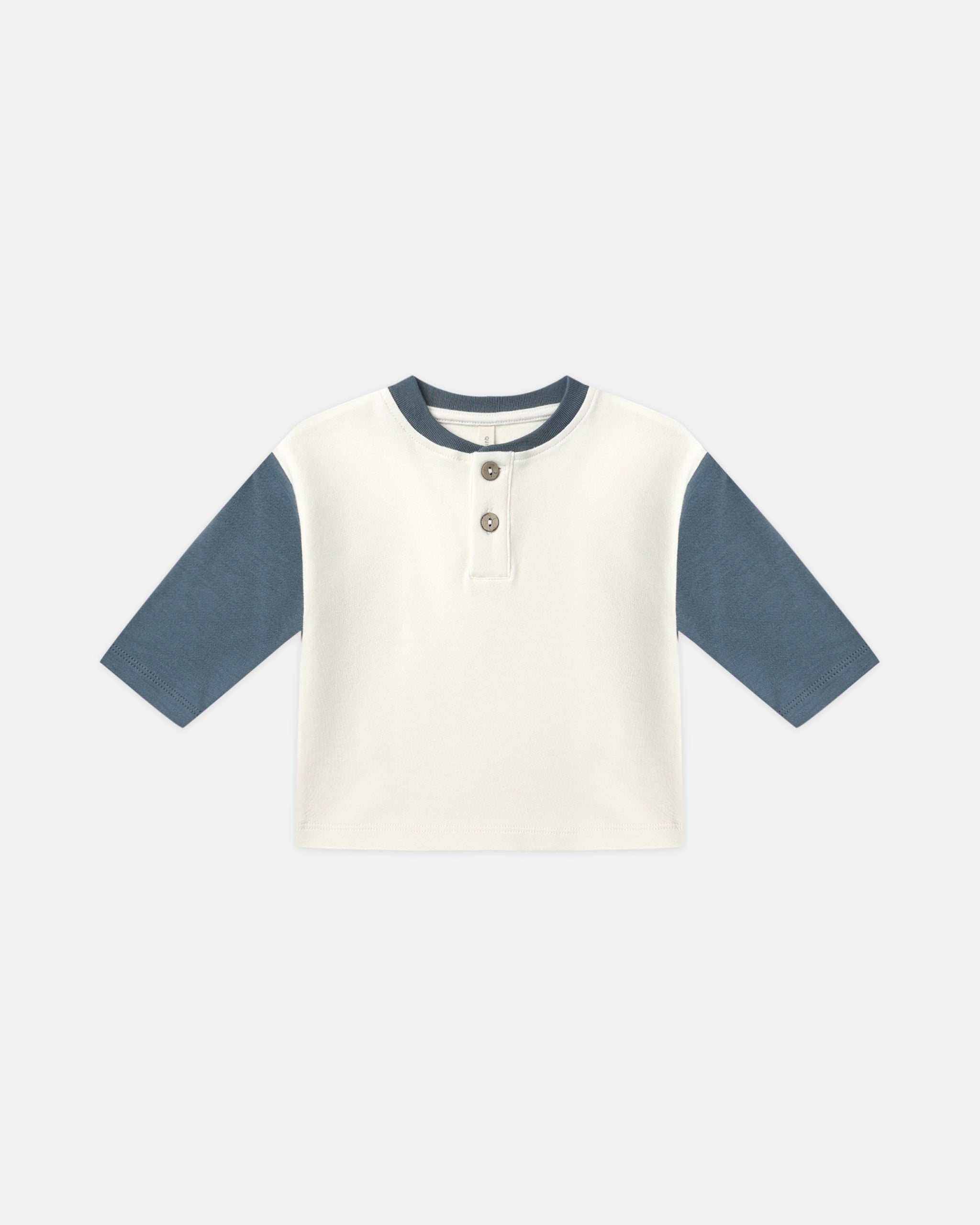 Long Sleeve Henley Tee || Ocean