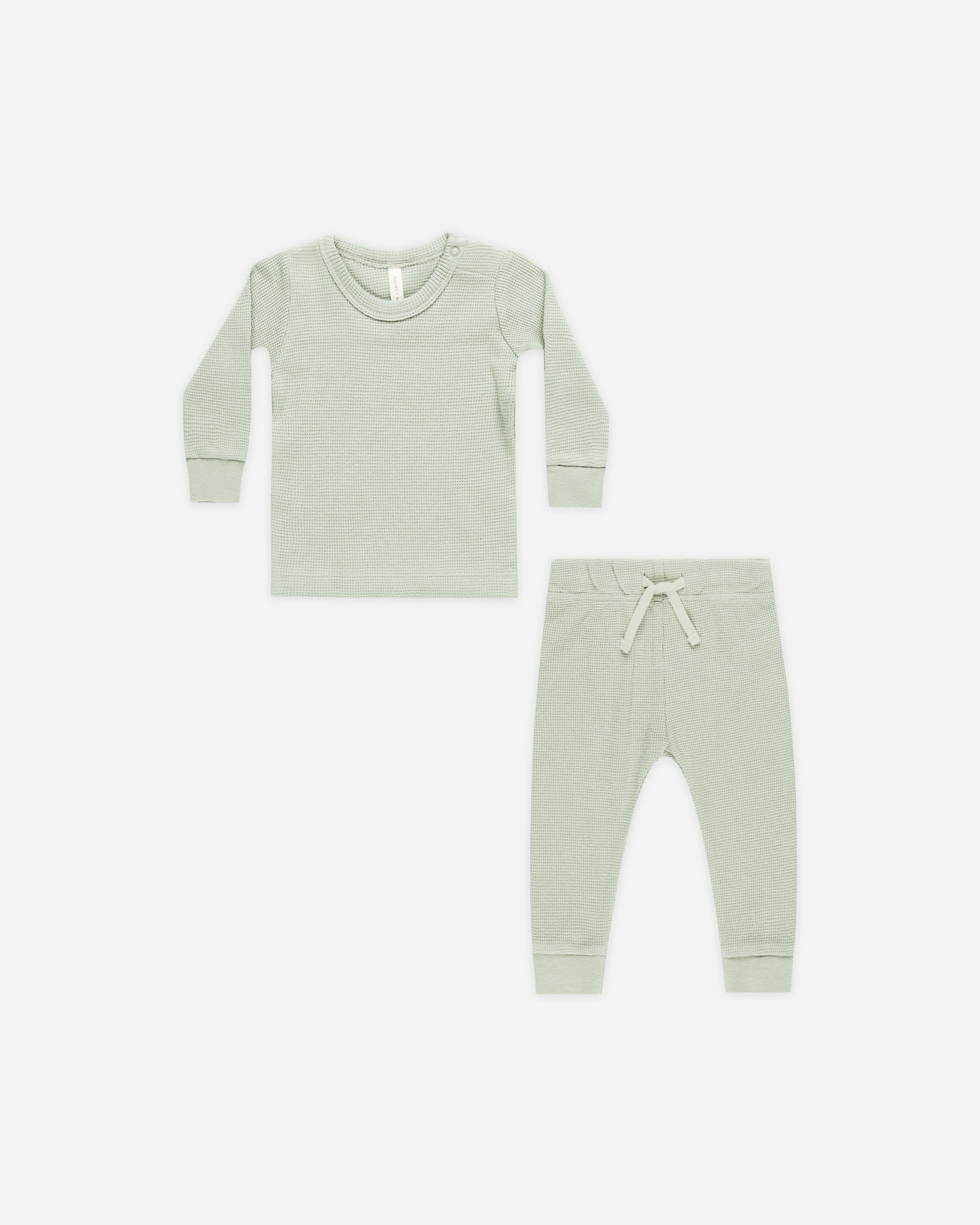 Waffle Top + Pant Set || Mint