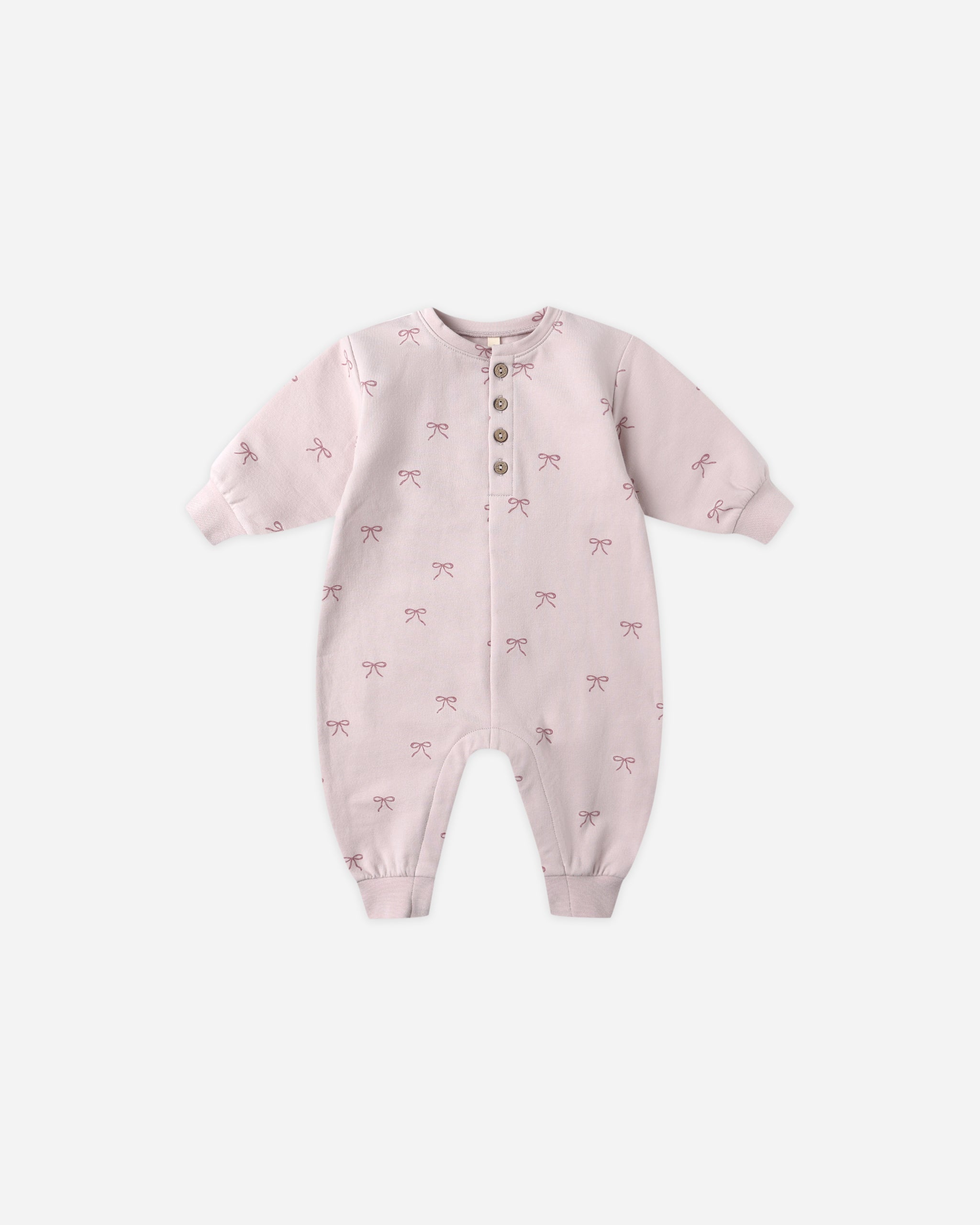 Relaxed Fleece Jumpsuit || Bows
