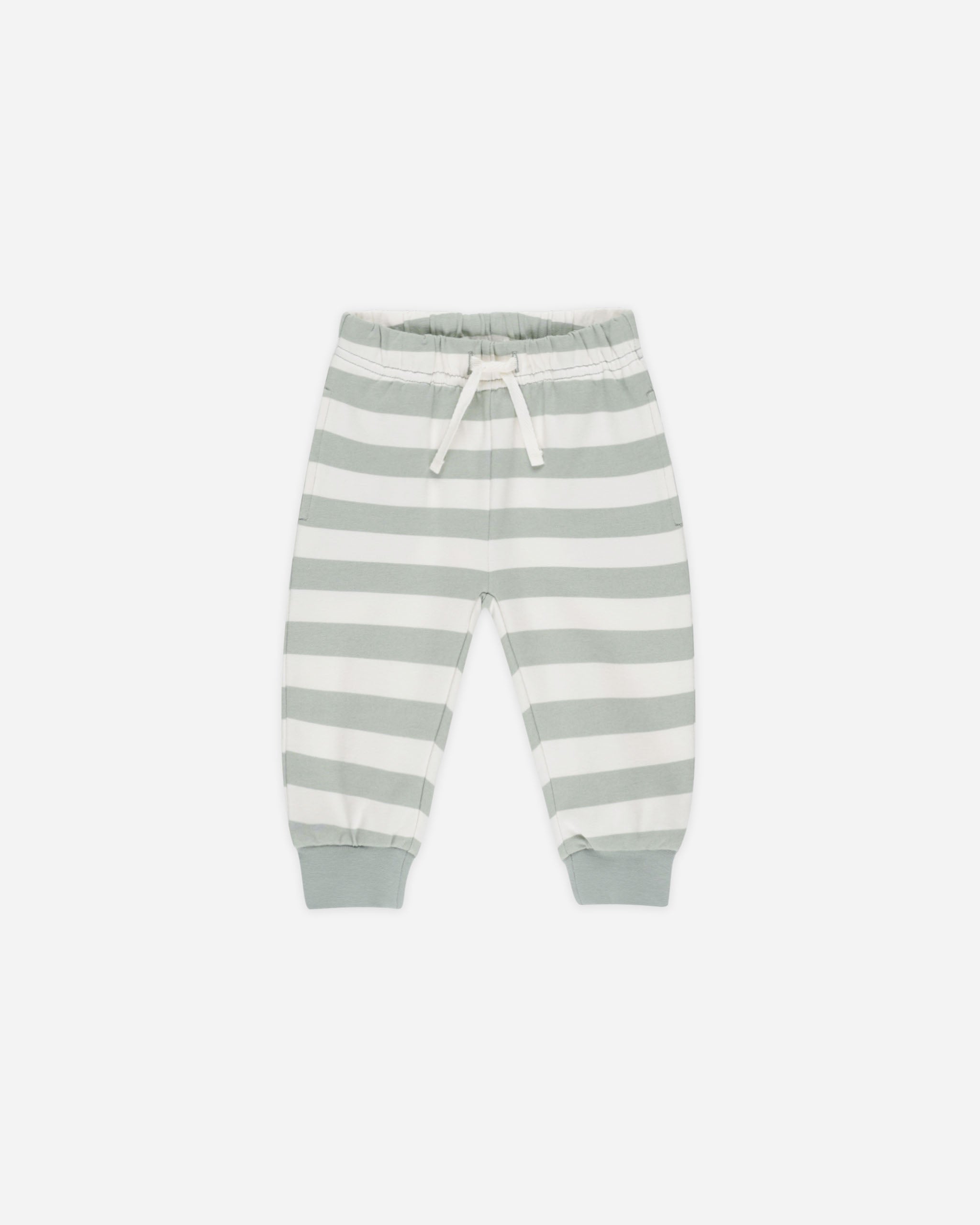 Relaxed Sweatpant || Sage Stripe