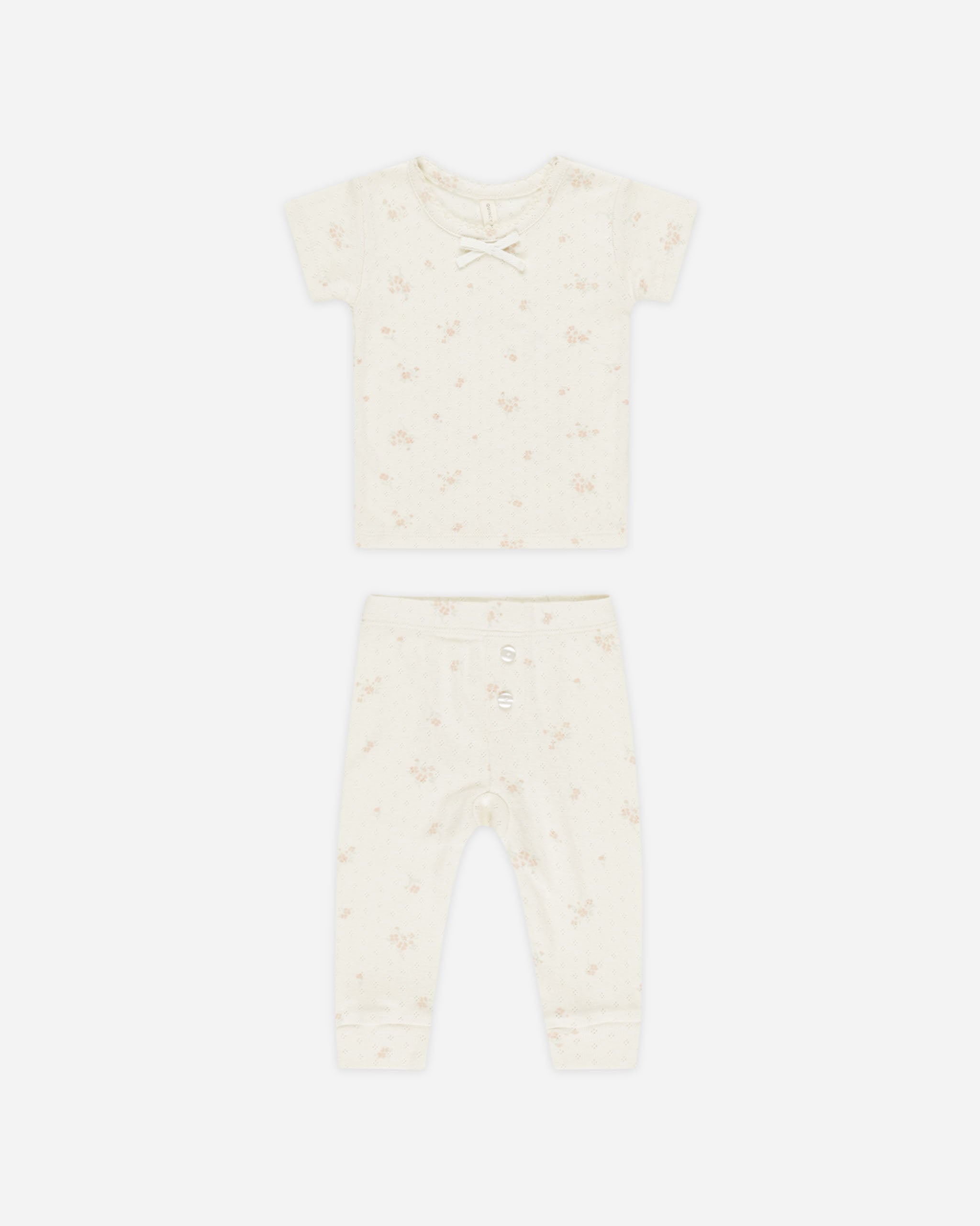 Pointelle Tee + Legging || Pink Ditsy