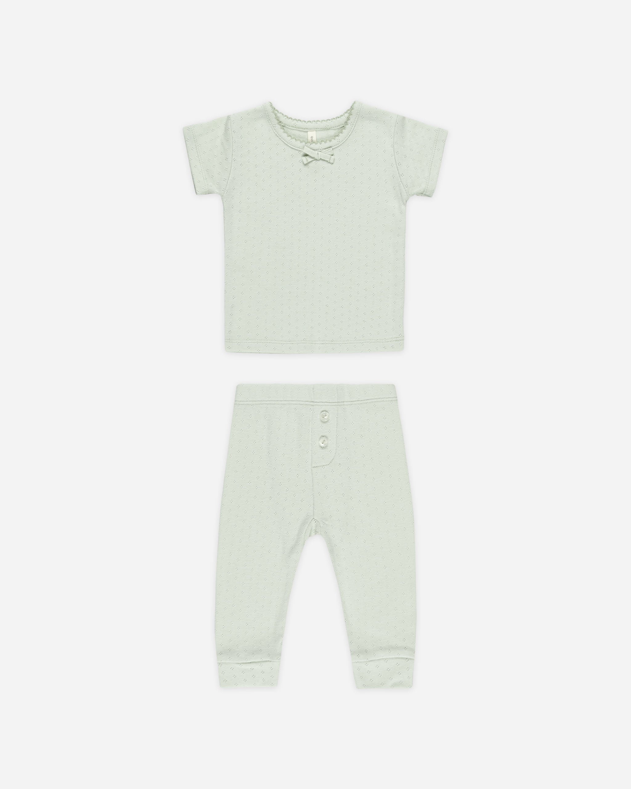 Pointelle Tee + Legging || Mint