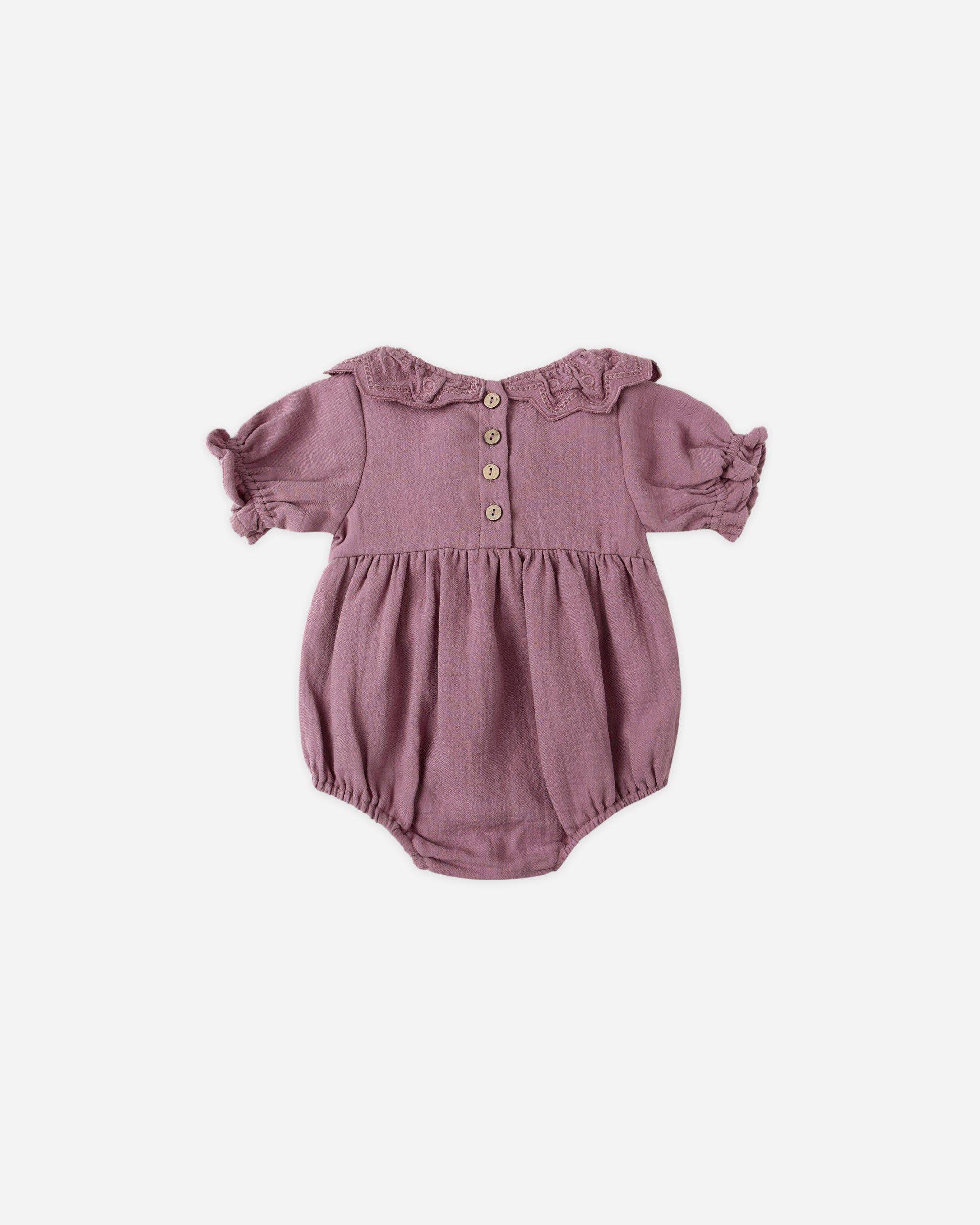 Collared Romper || Mulberry