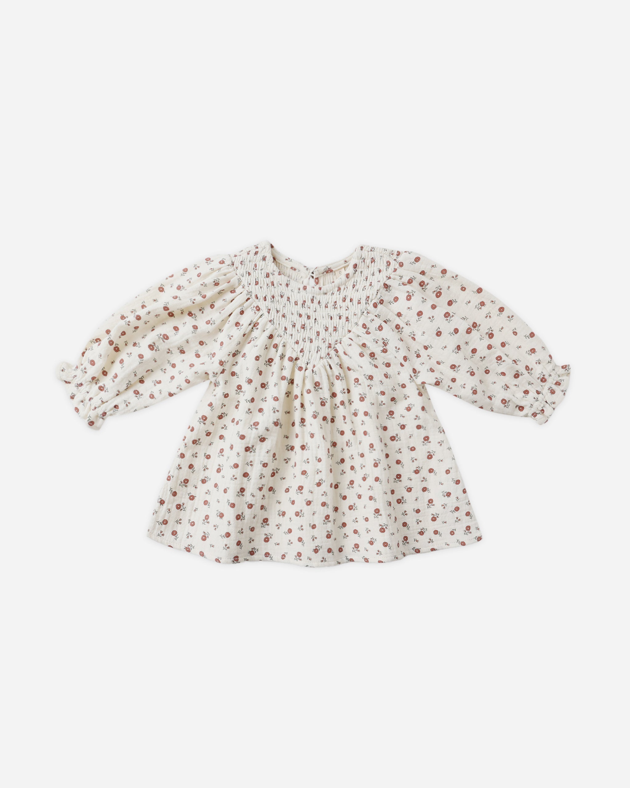 V Smocked Dress || Winter Ditsy – Quincy Mae