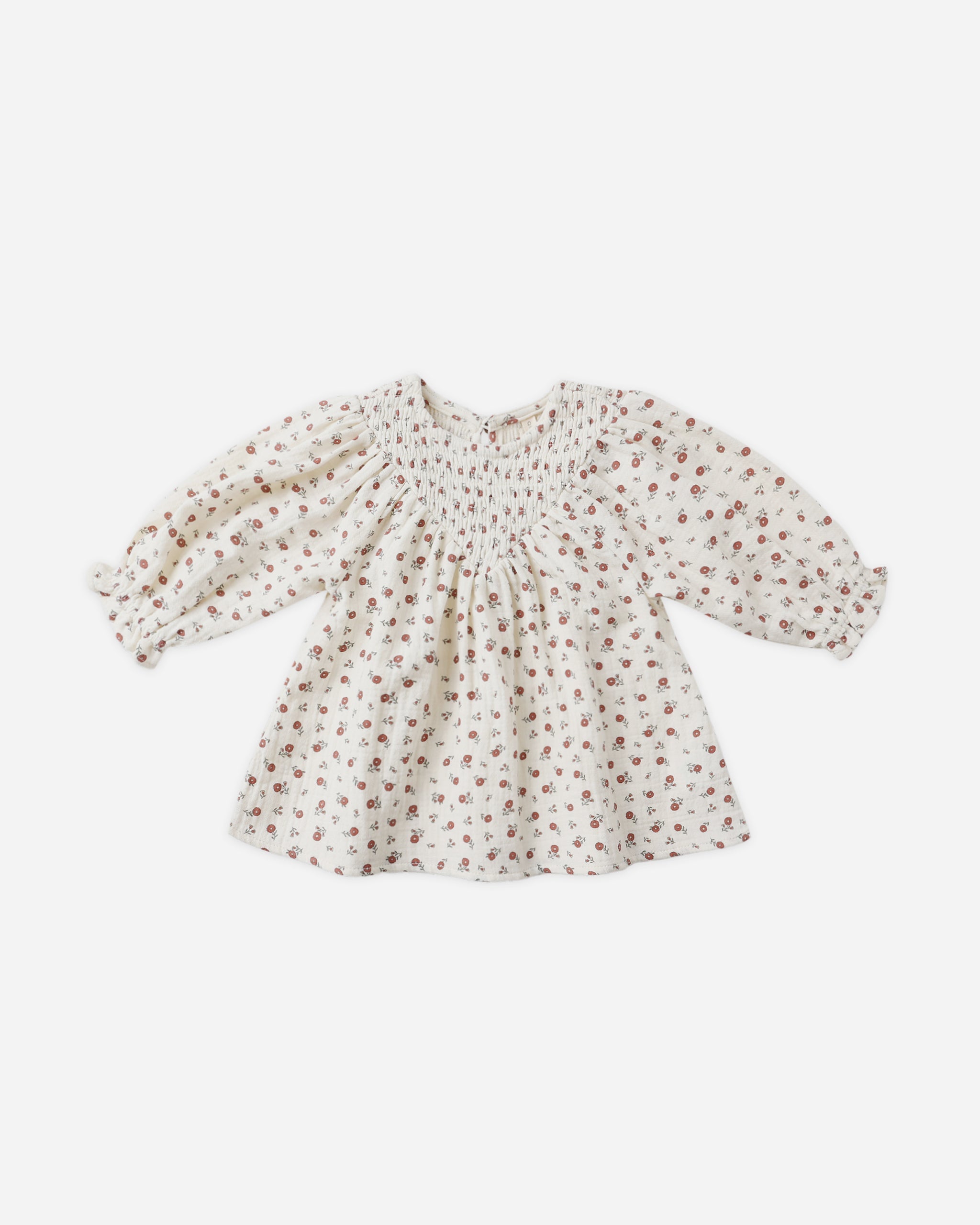 V Smocked Dress || Winter Ditsy