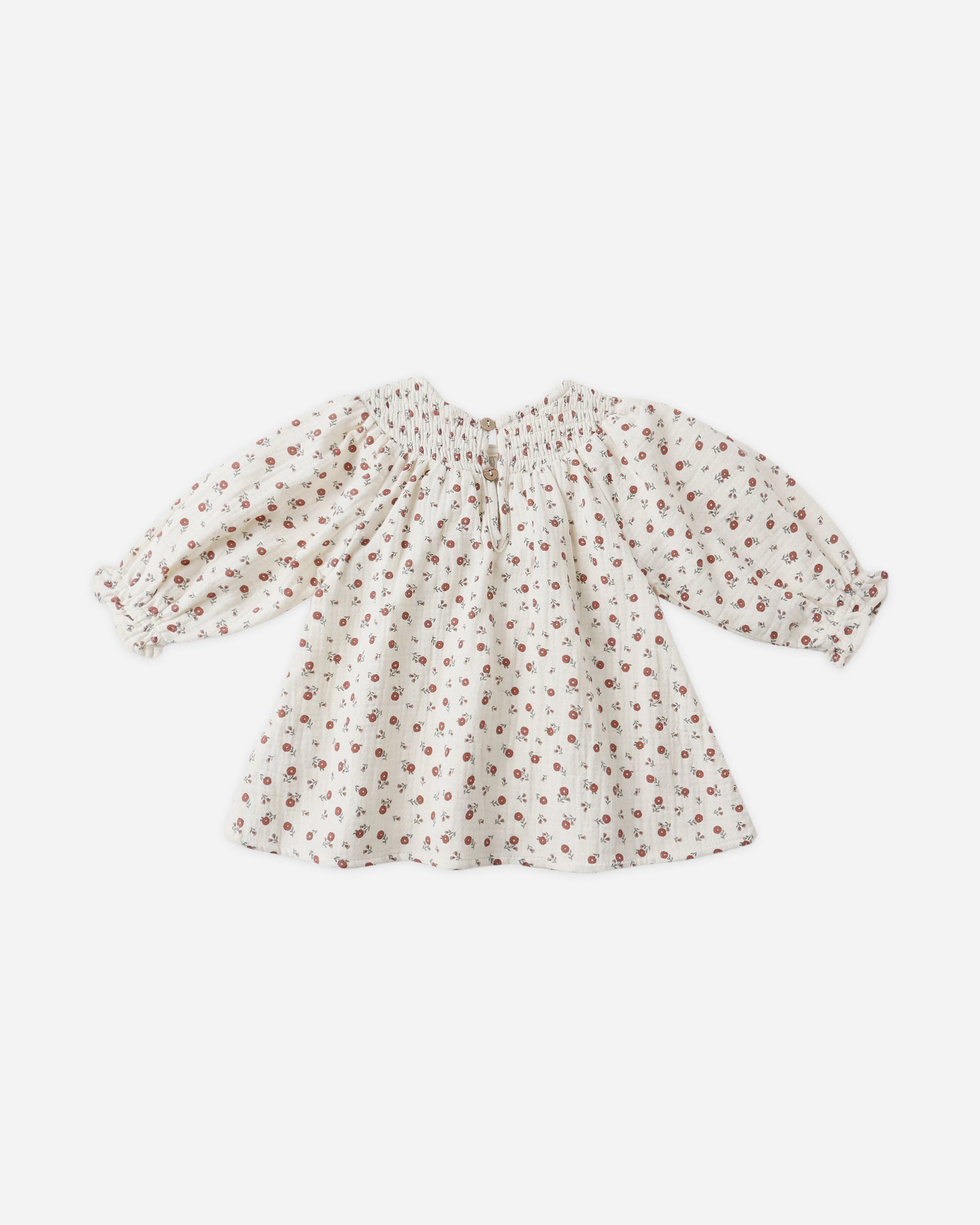 V Smocked Dress || Winter Ditsy