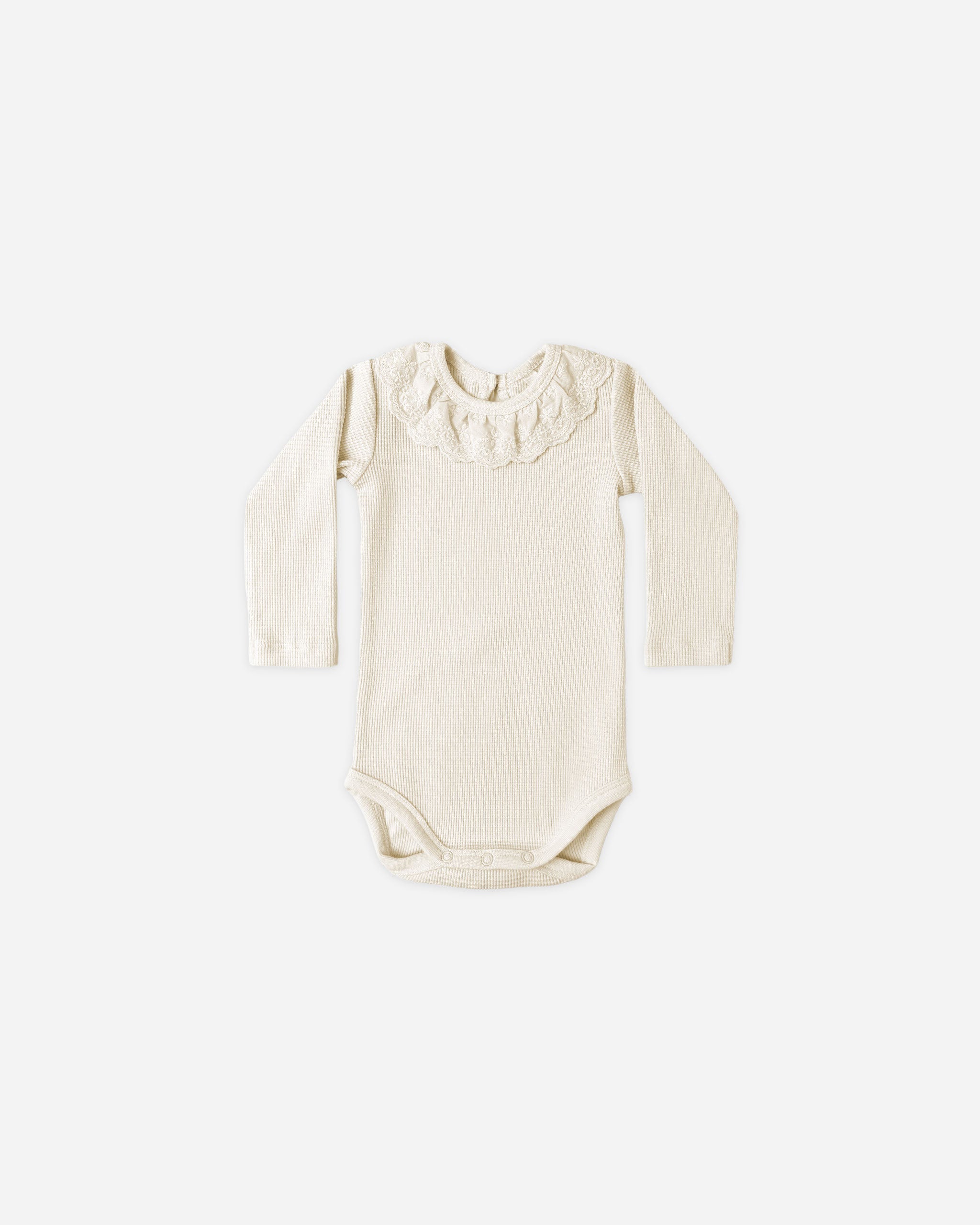 Ruffle Collar Bodysuit || Natural