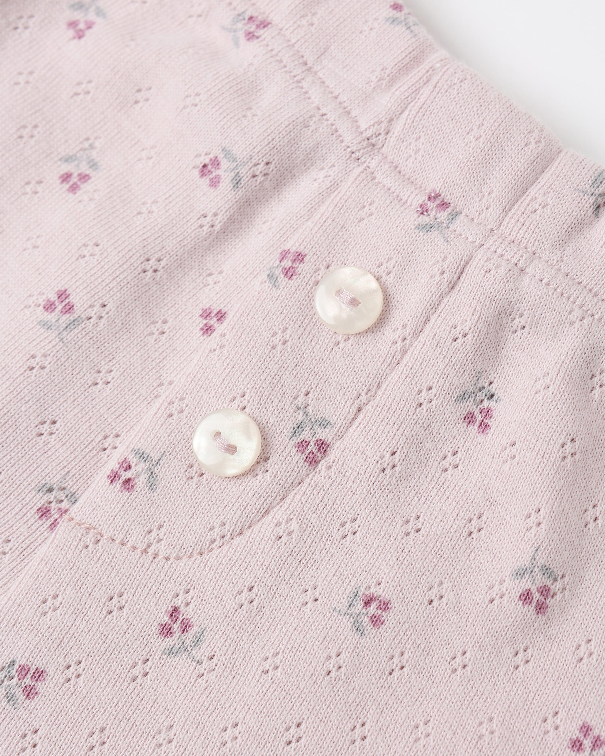 Pointelle Long Sleeve Tee + Legging || Lilac Ditsy