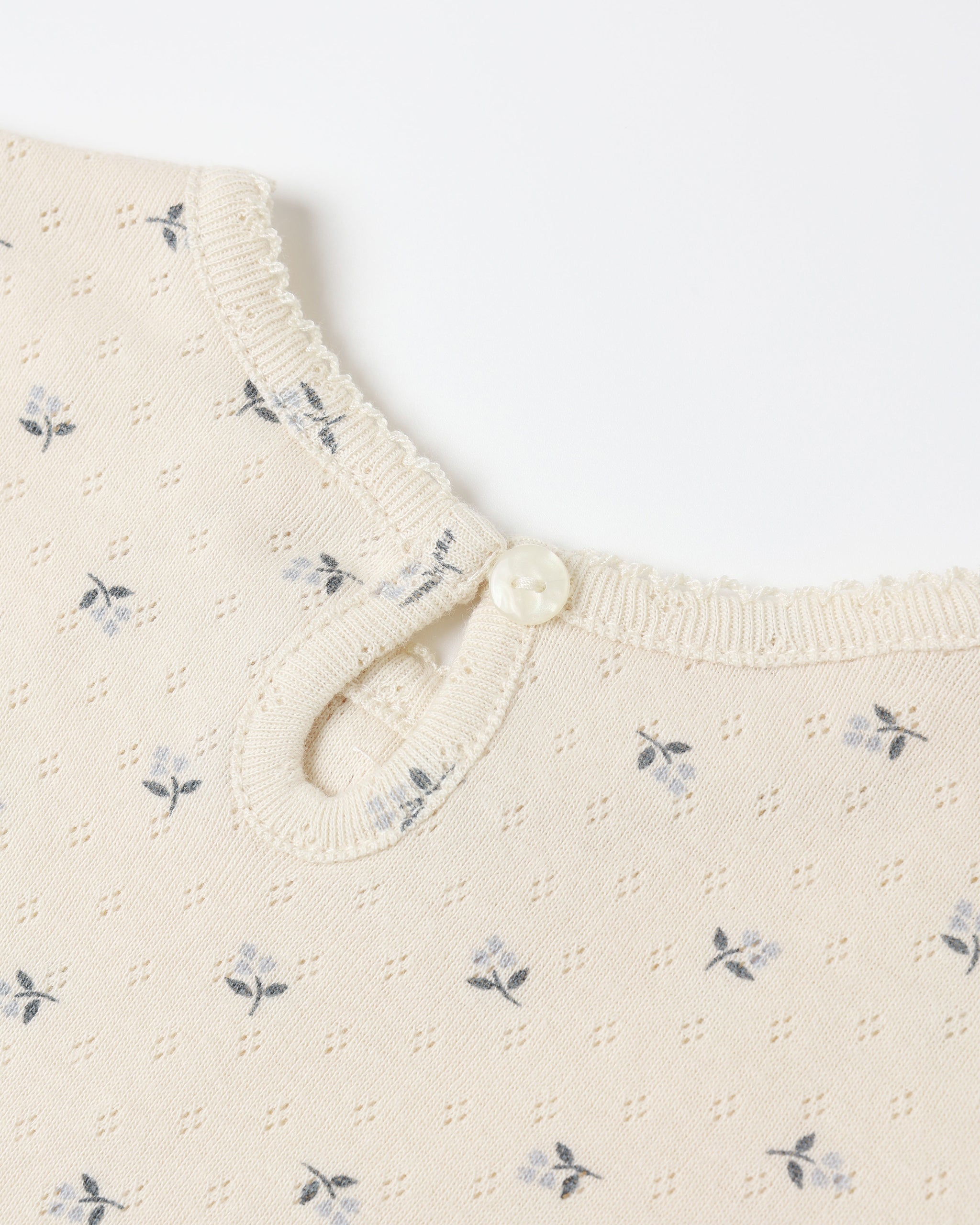 Pointelle Long Sleeve Tee + Legging || Blue Ditsy