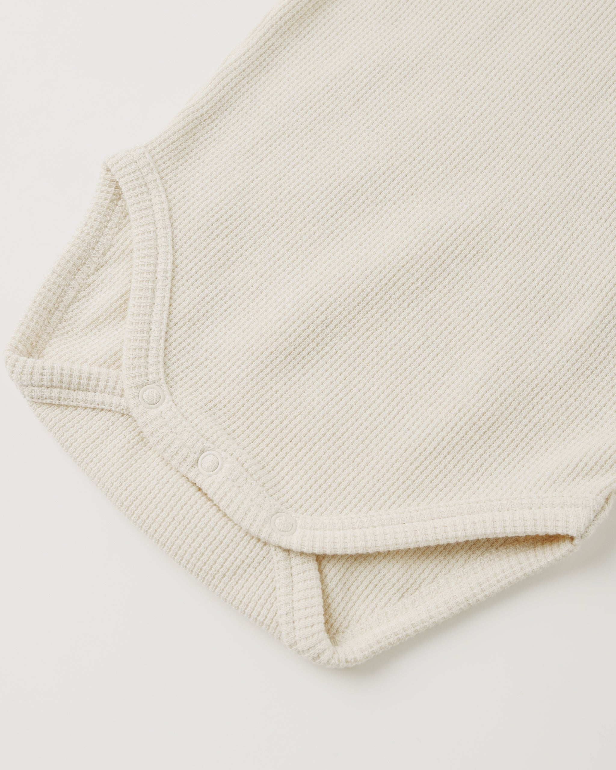 Waffle Long Sleeve Bodysuit || Natural