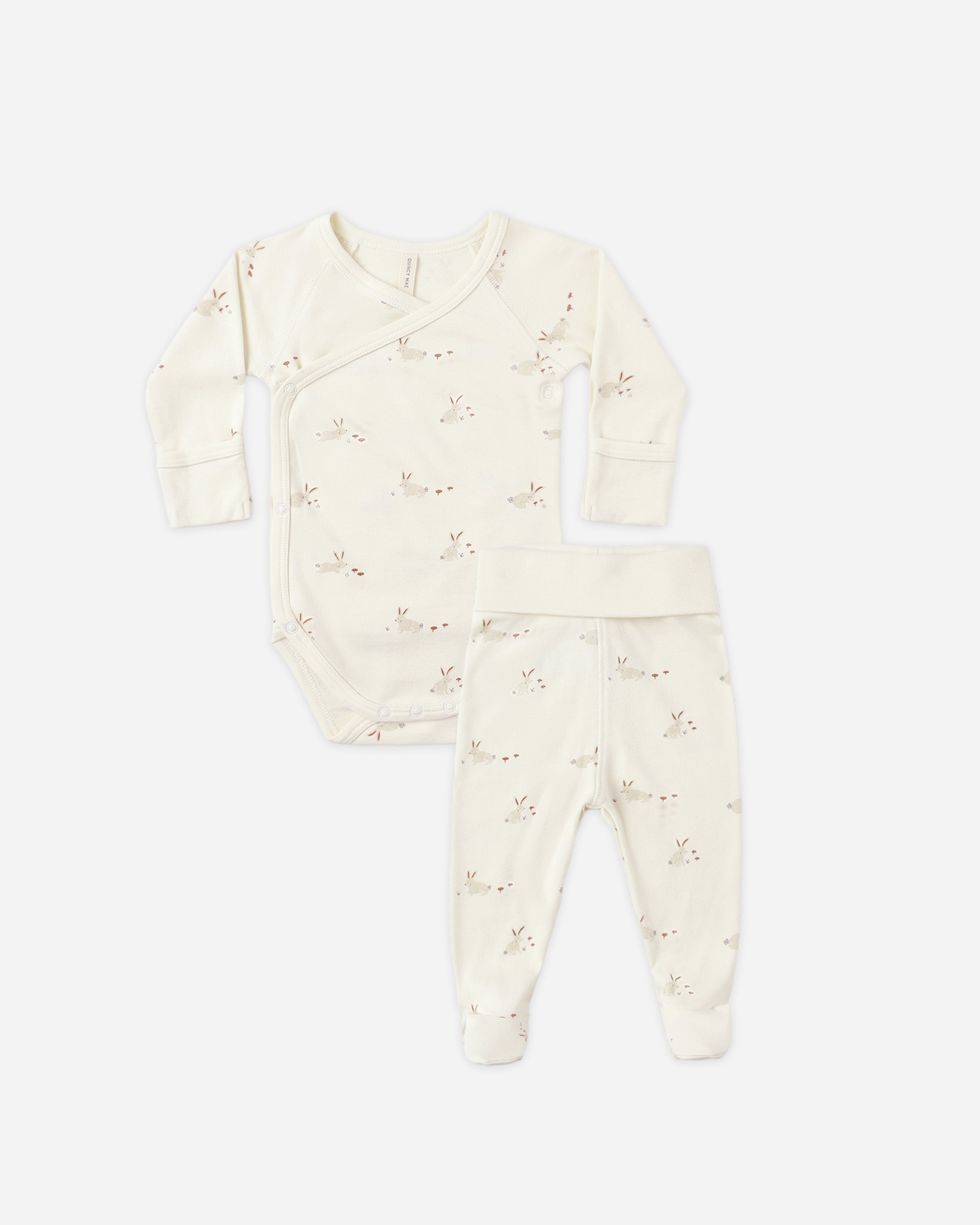 Side Snap Bodysuit + Pant Set || Bunnies