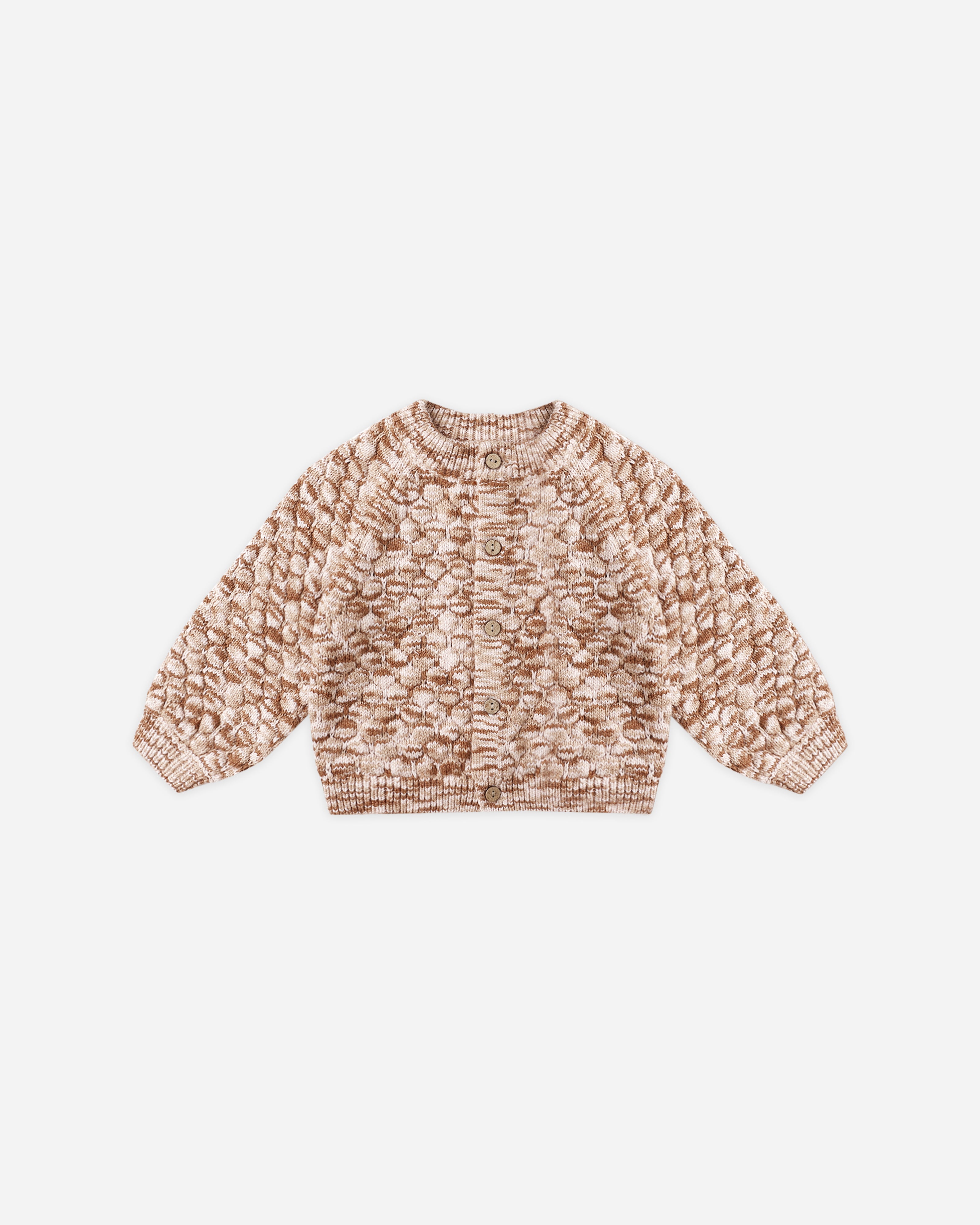 Bubble Knit Cardigan || Rose Speckle