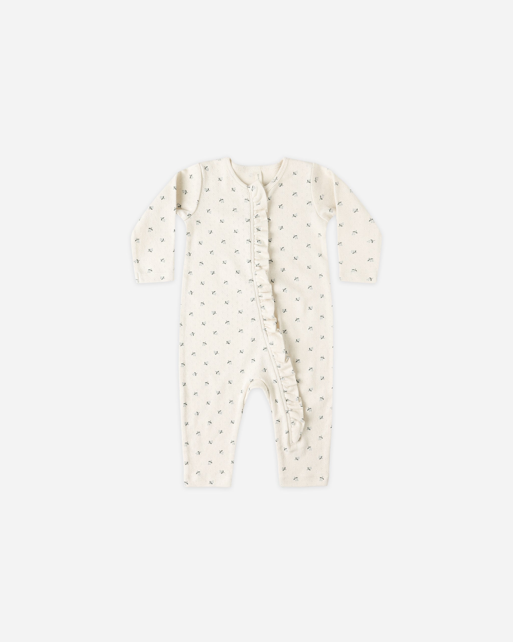 Ruffle Jumpsuit || Blue Ditsy