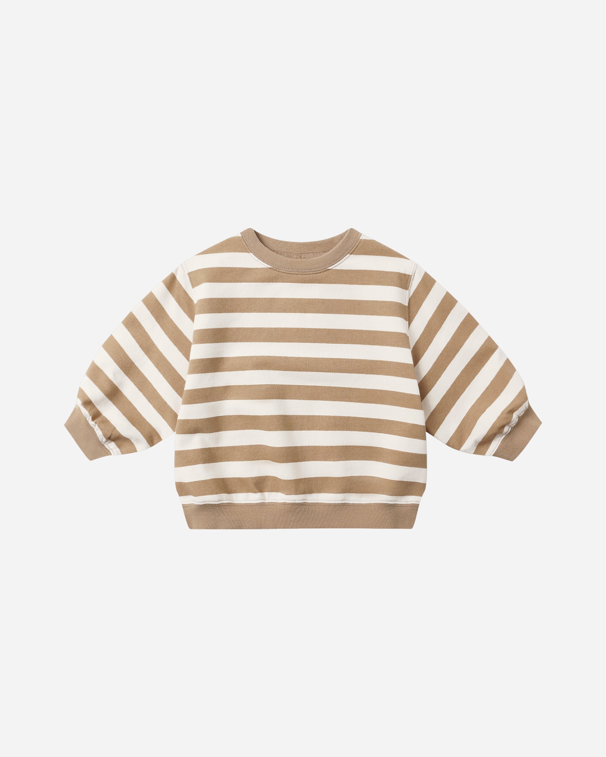 Oversized Crew Sweatshirt || Gold Stripe