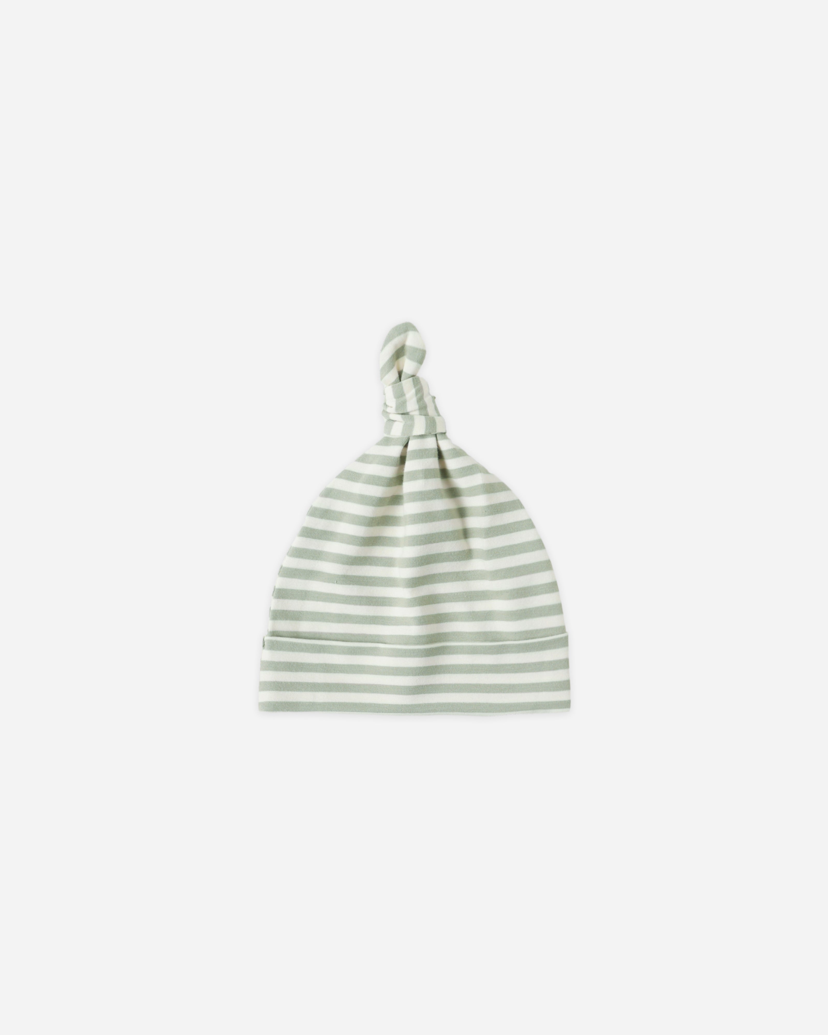 Knotted Baby Hat || Fern Stripe