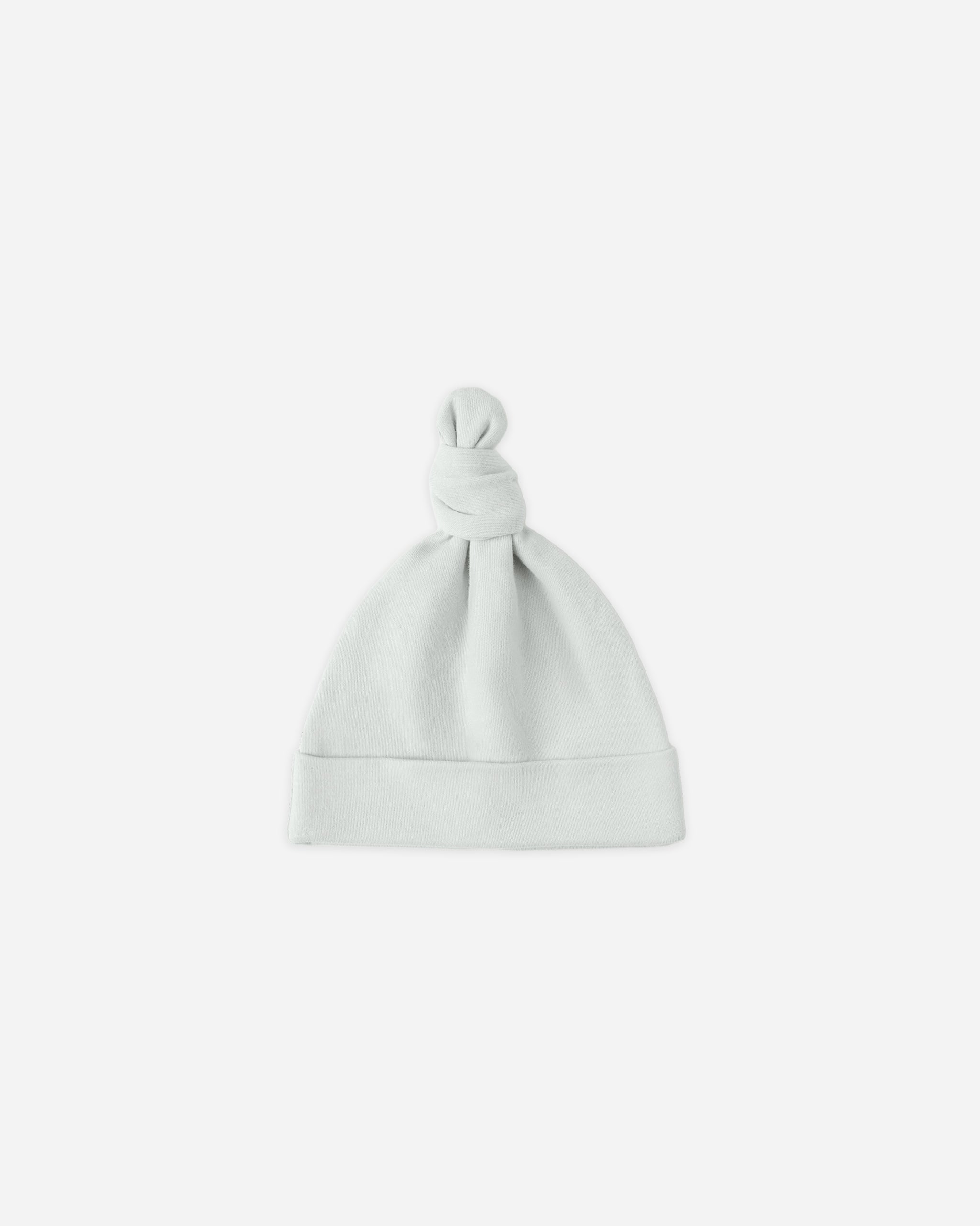 Knotted Baby Hat || Ice Blue