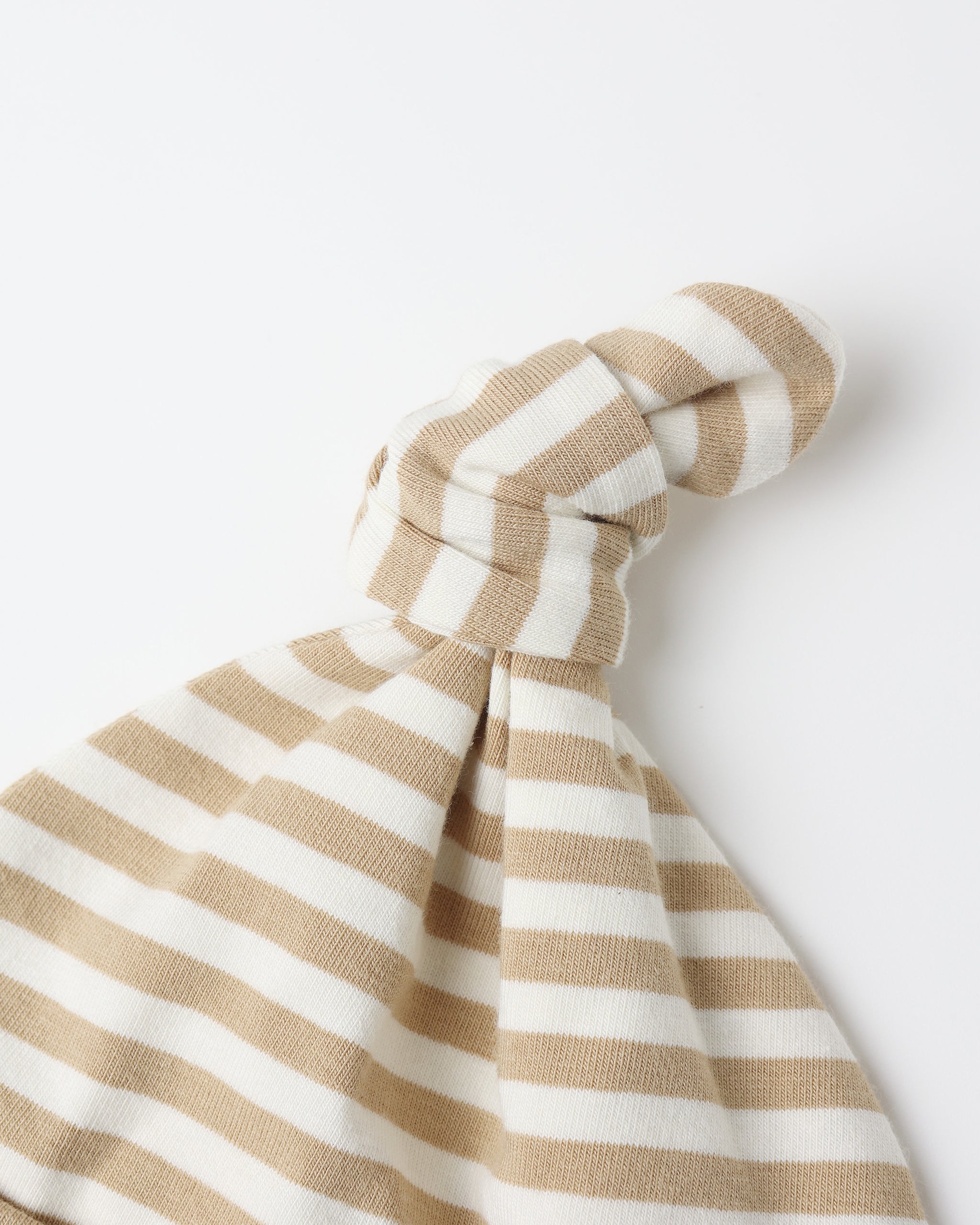 Knotted Baby Hat || Gold Stripe