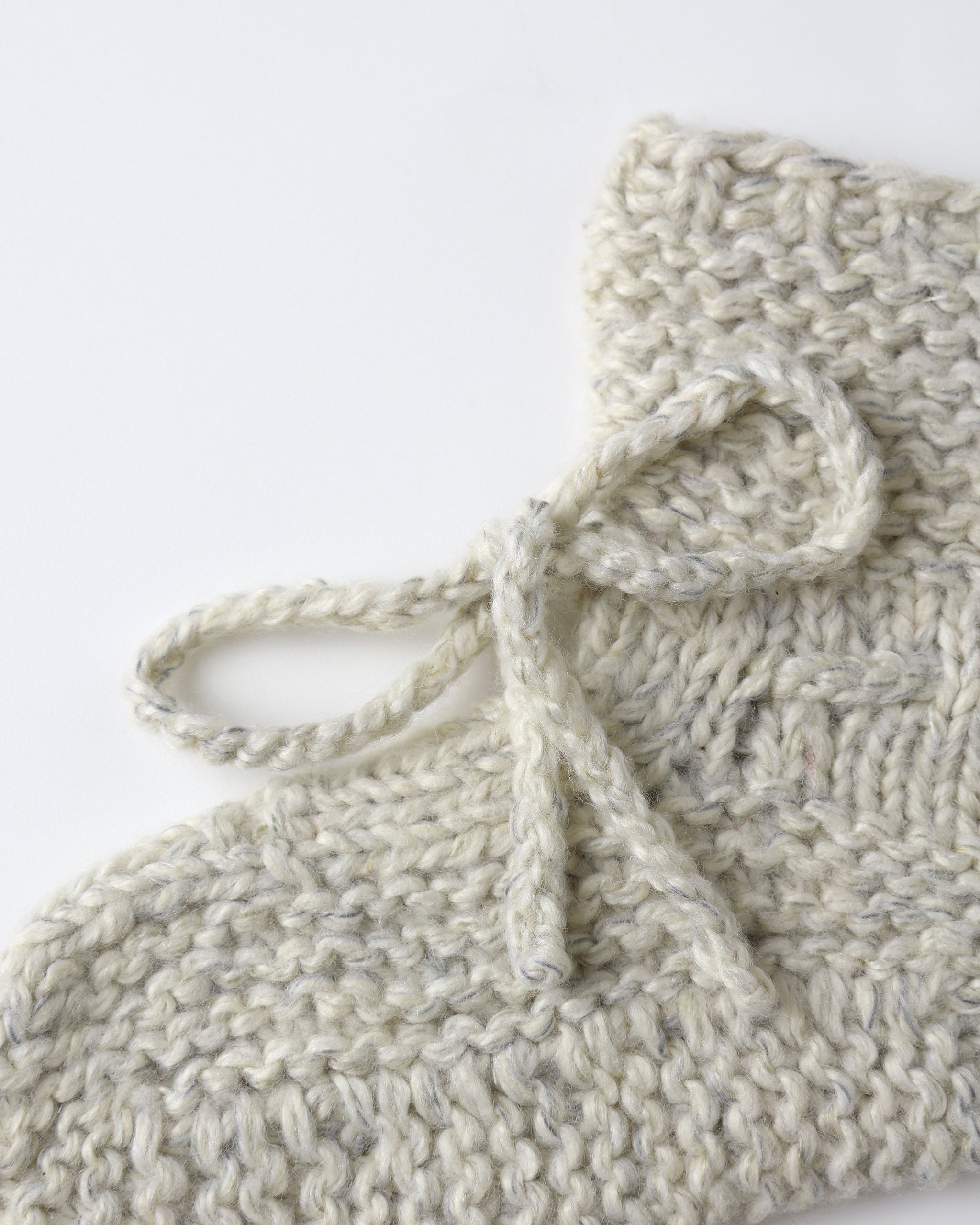 Knit Booties || Heathered Blue