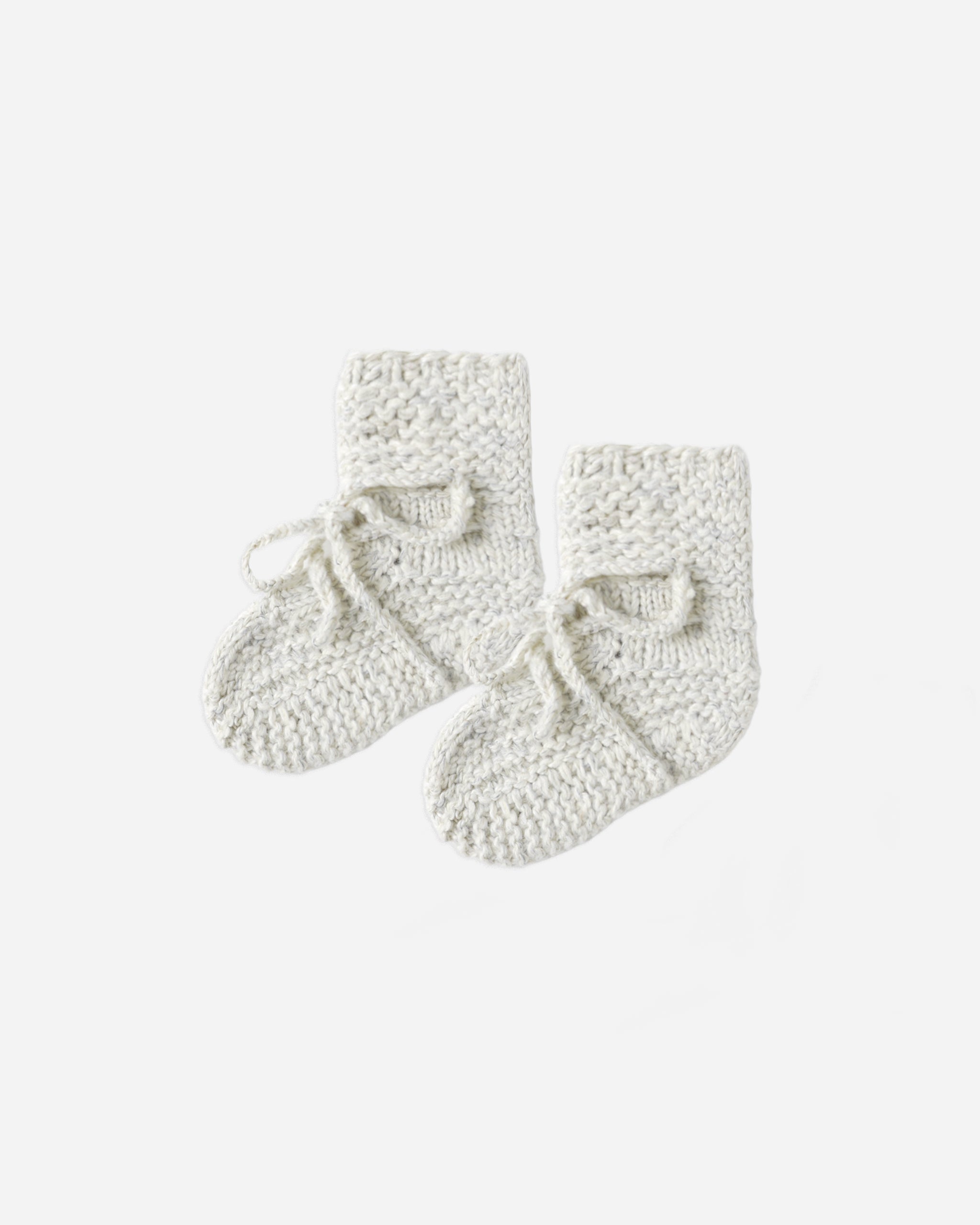 Knit Booties || Heathered Blue