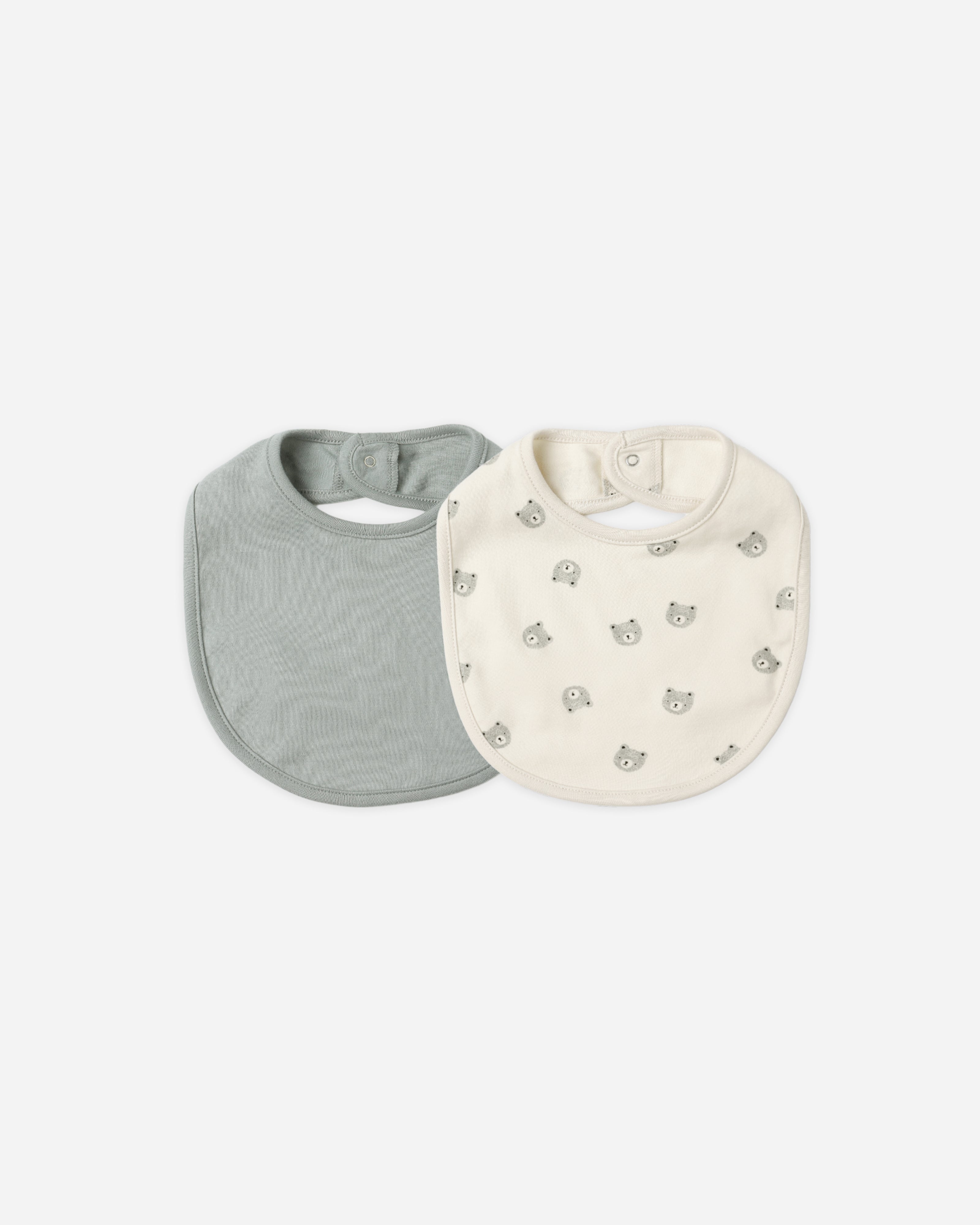 Jersey Snap Bib, 2 Pack || Bears, Steel Blue
