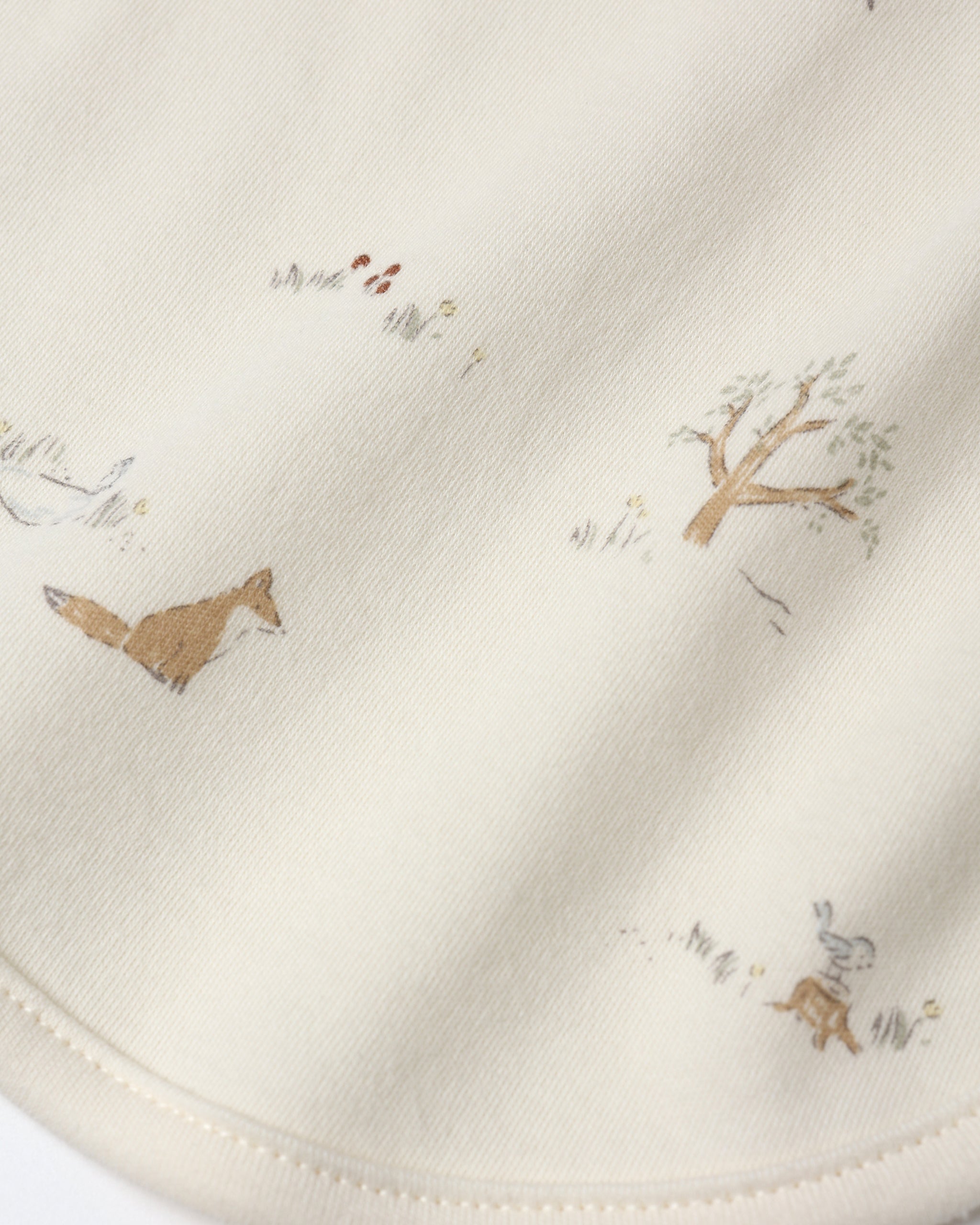 Jersey Snap Bib, 2 Pack || Fox Land, Fern Stripe