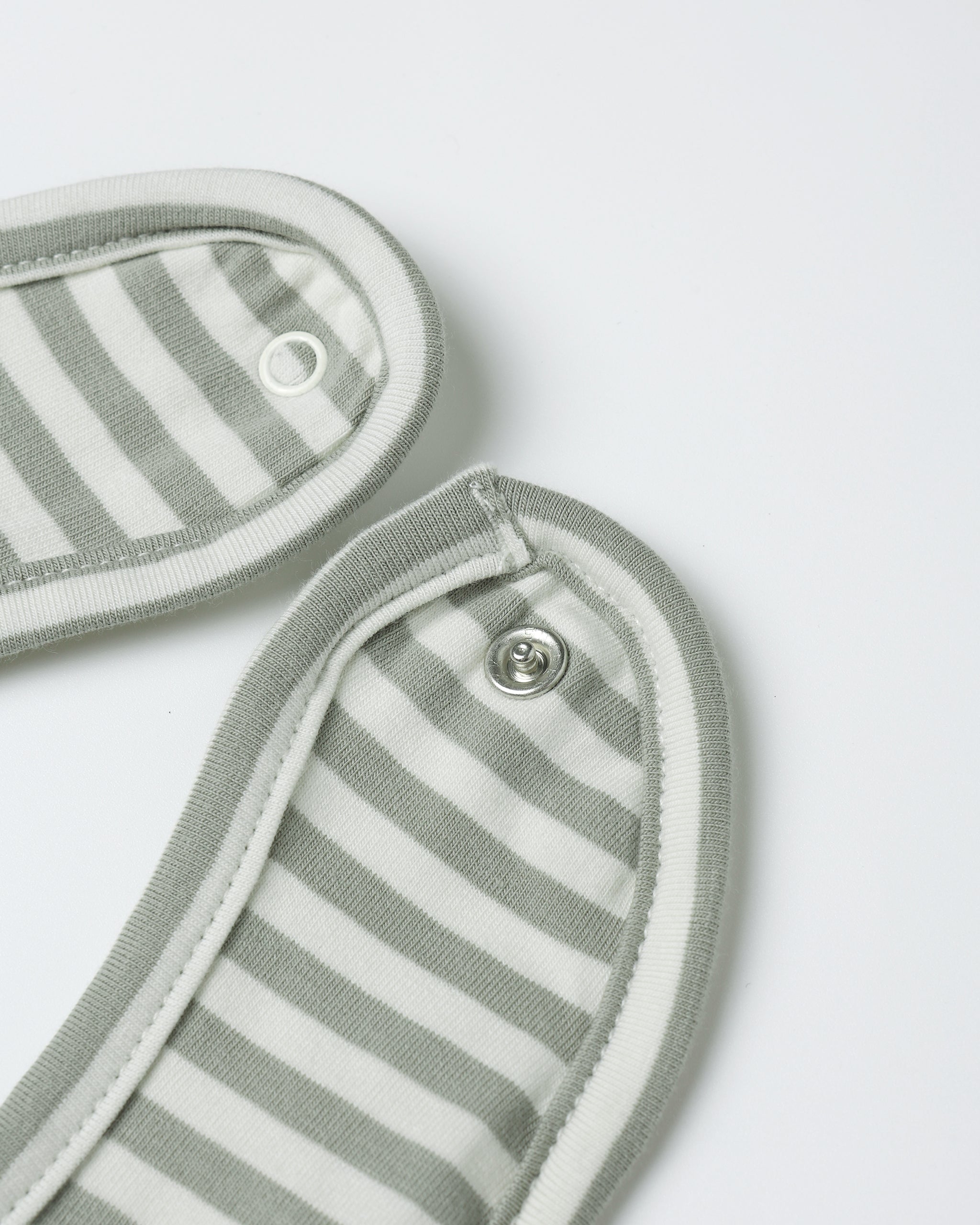 Jersey Snap Bib, 2 Pack || Fox Land, Fern Stripe