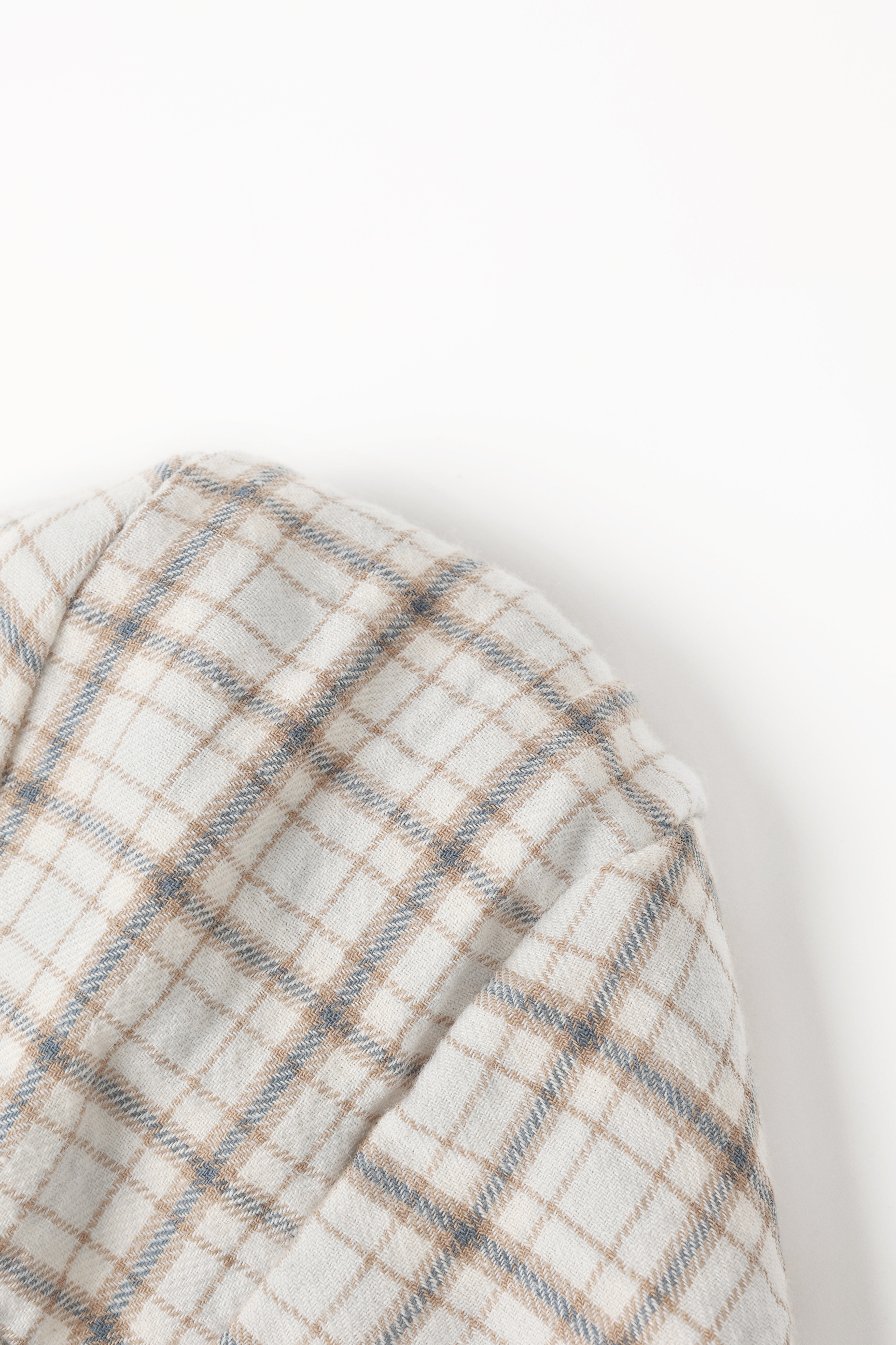 Woven Baby Bonnet || Blue Plaid