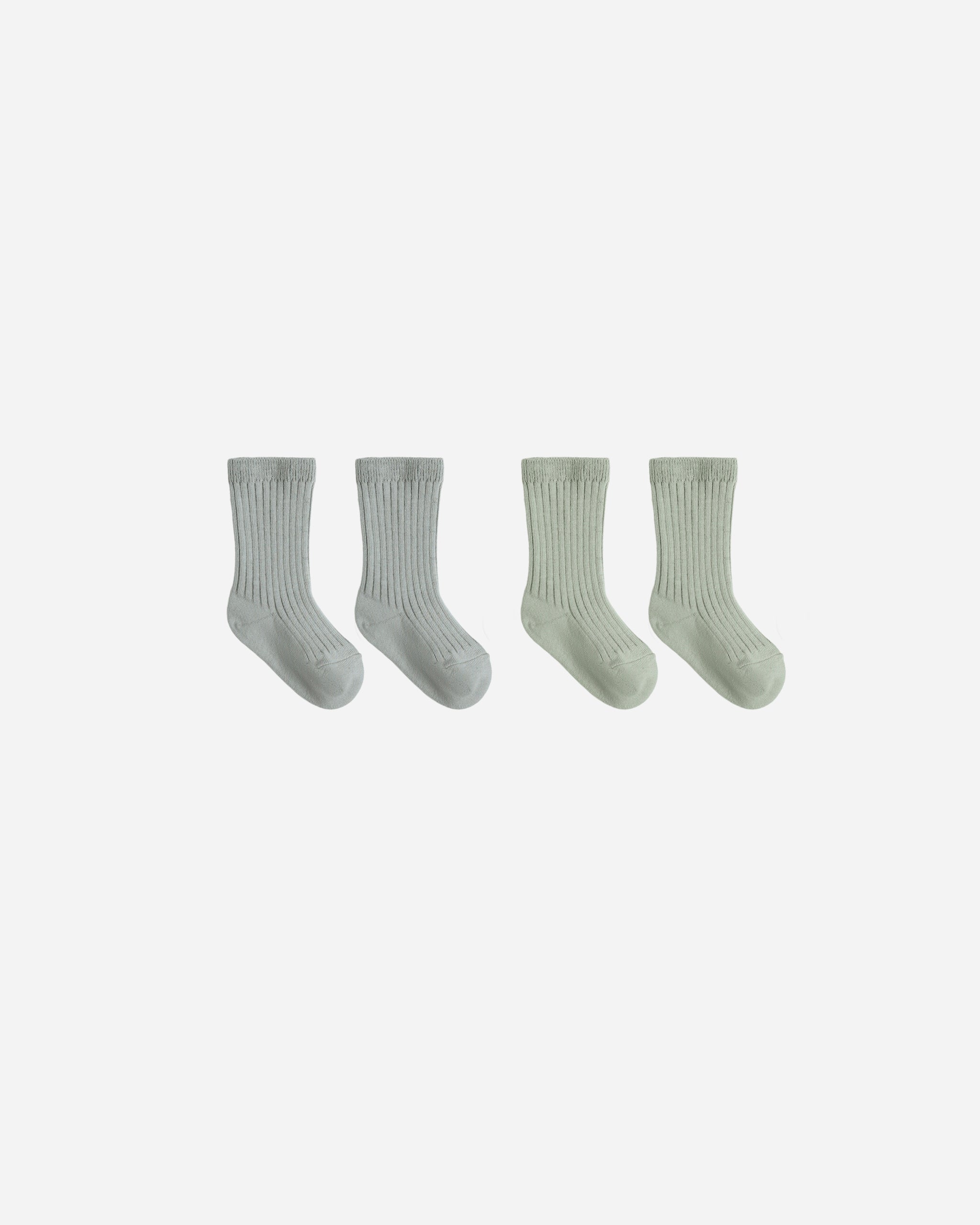 Socks Set || Fern, Steel Blue