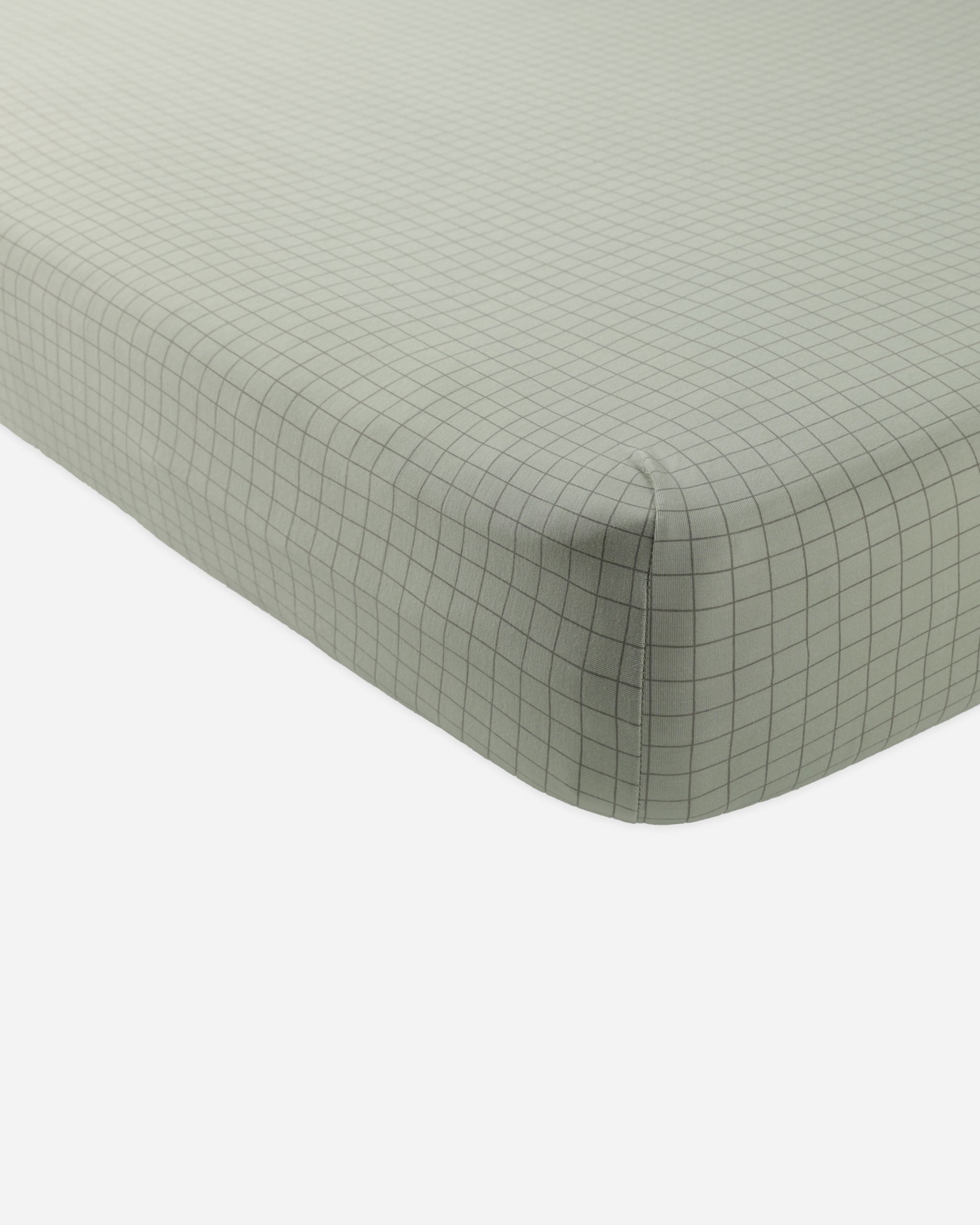 Bamboo Crib Sheet || Sage Grid