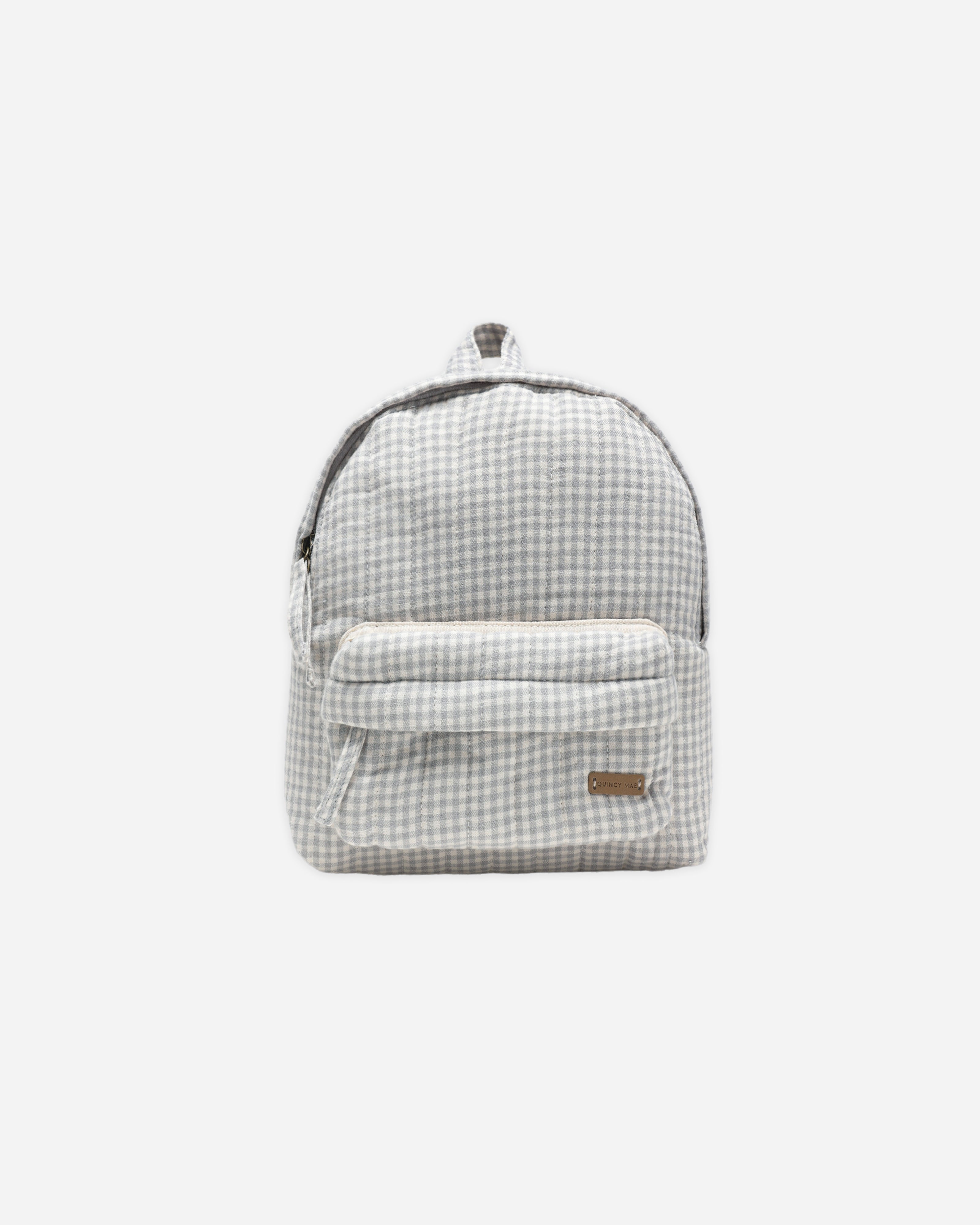 Mini Backpack || Blue Gingham