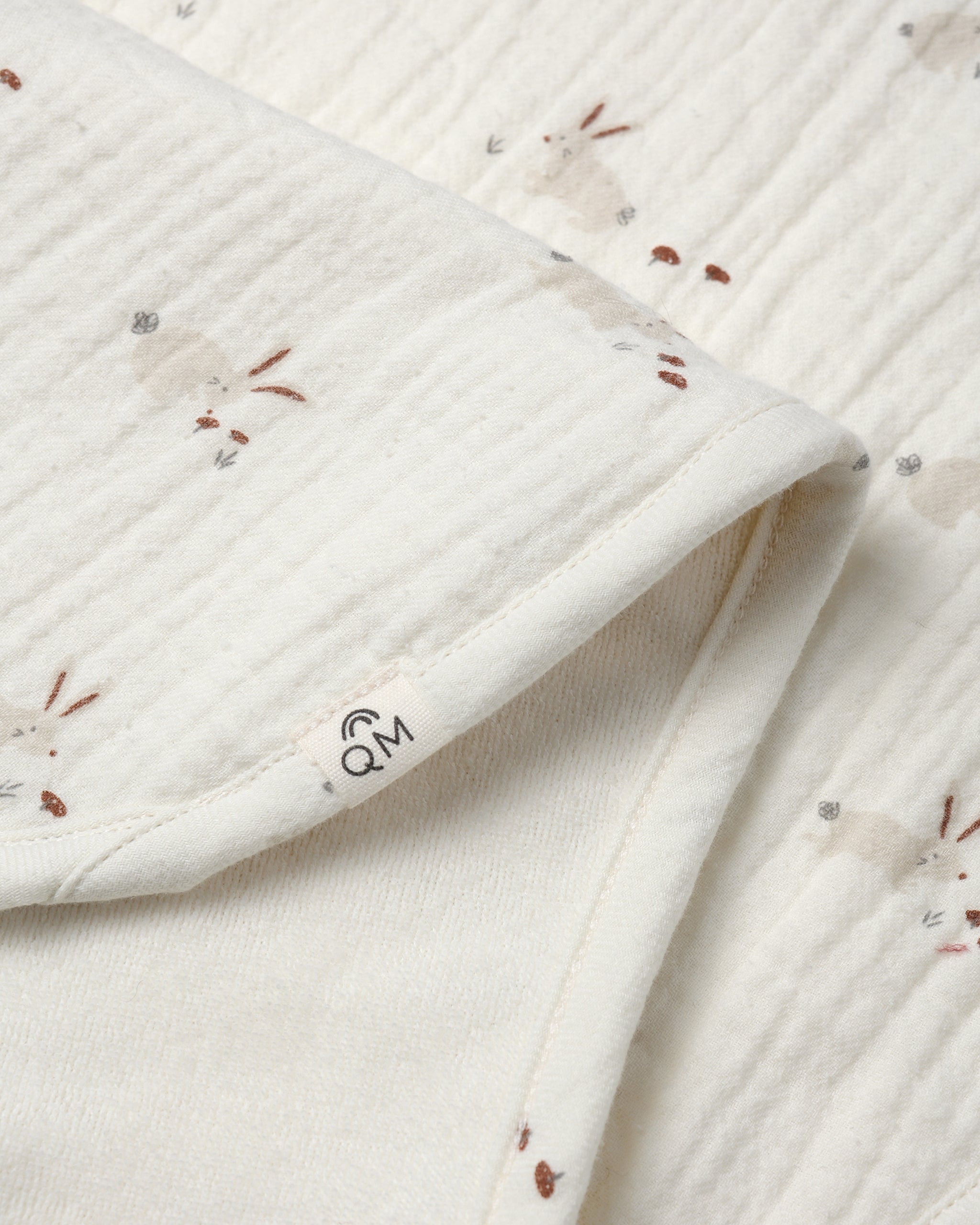 Burp Cloth, 2 Pack  || Bunnies, Cedar Check