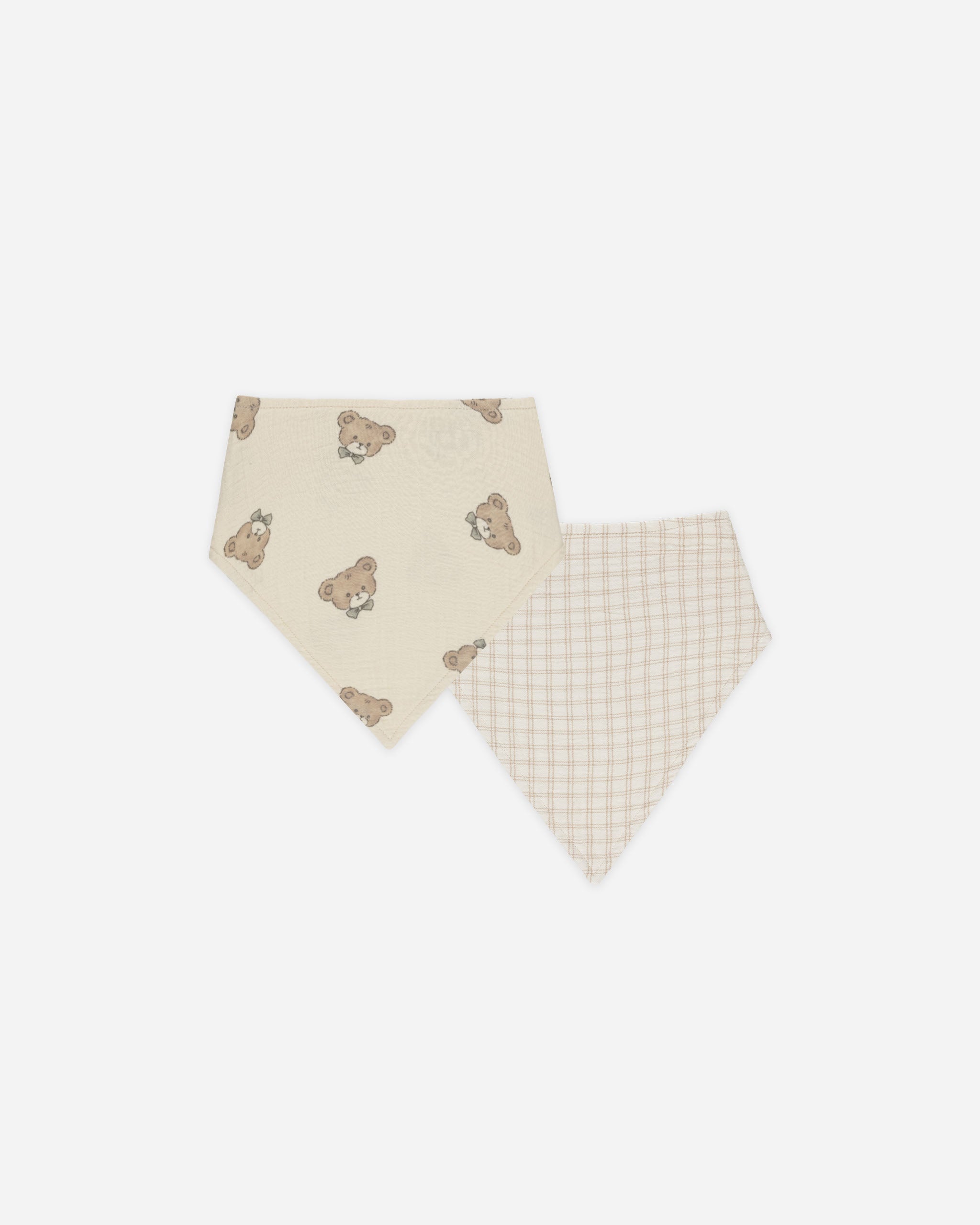Bandana Scarf, 2 Pack || Teddy, Oat Check