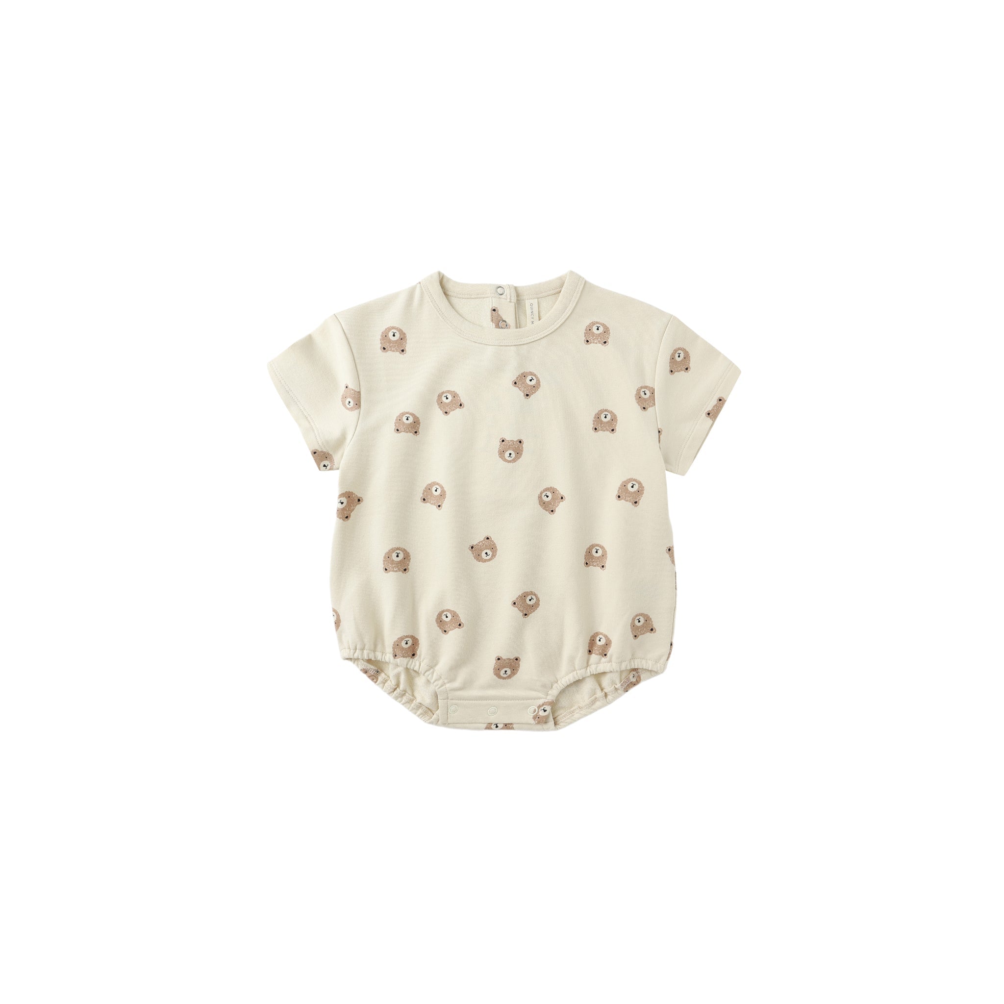 Relaxed SS Bubble Romper || Brown Bear