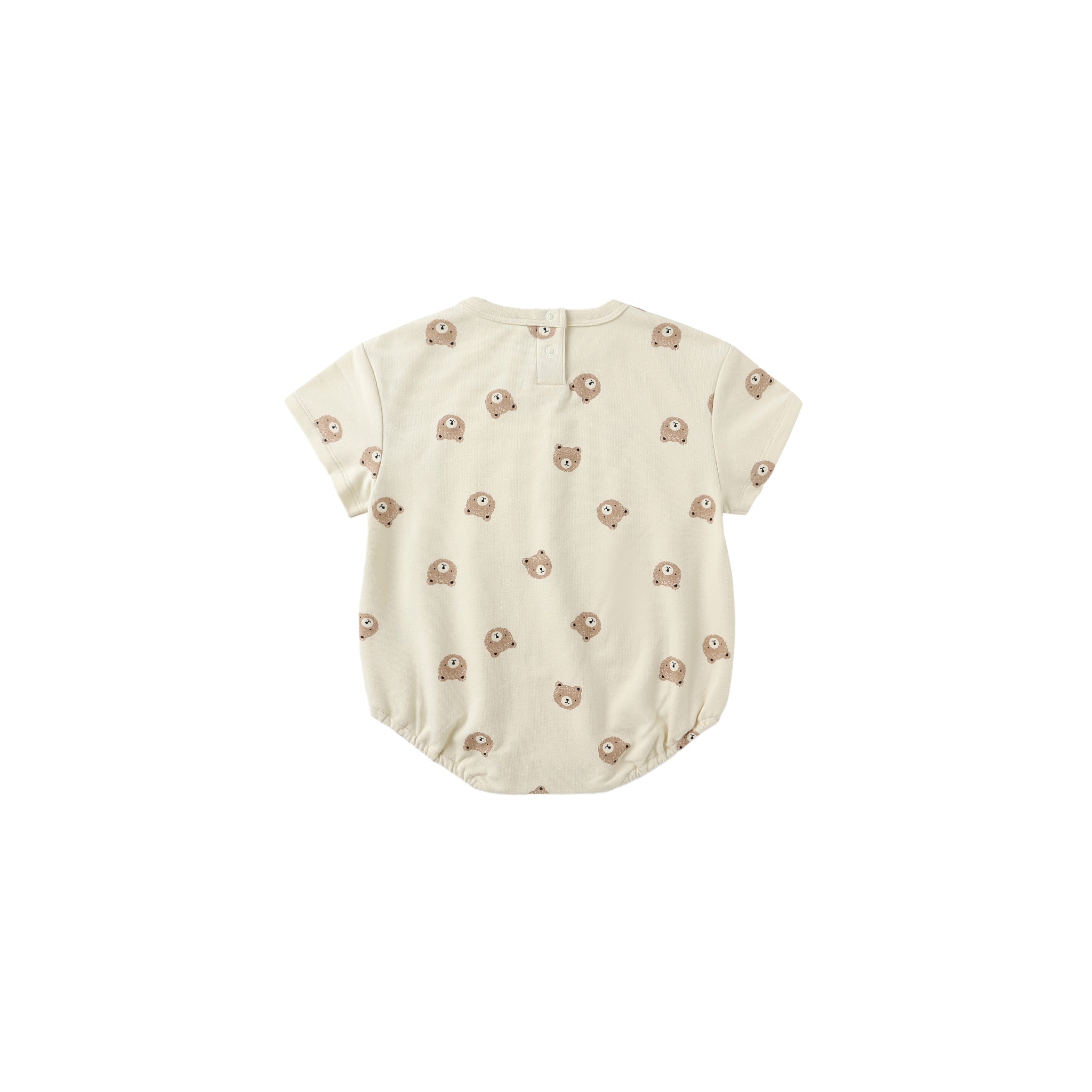 Relaxed SS Bubble Romper || Brown Bear